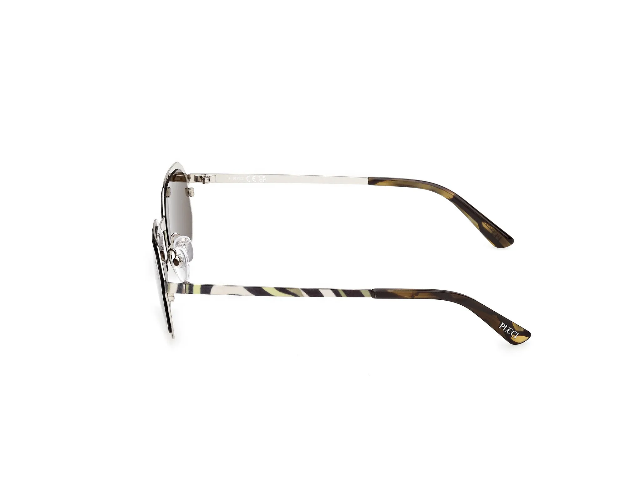 Emilio Pucci EP0248 99E Occhiali da sole Metallo Multi-colore Marrone Geometrica Normale - immagine 3