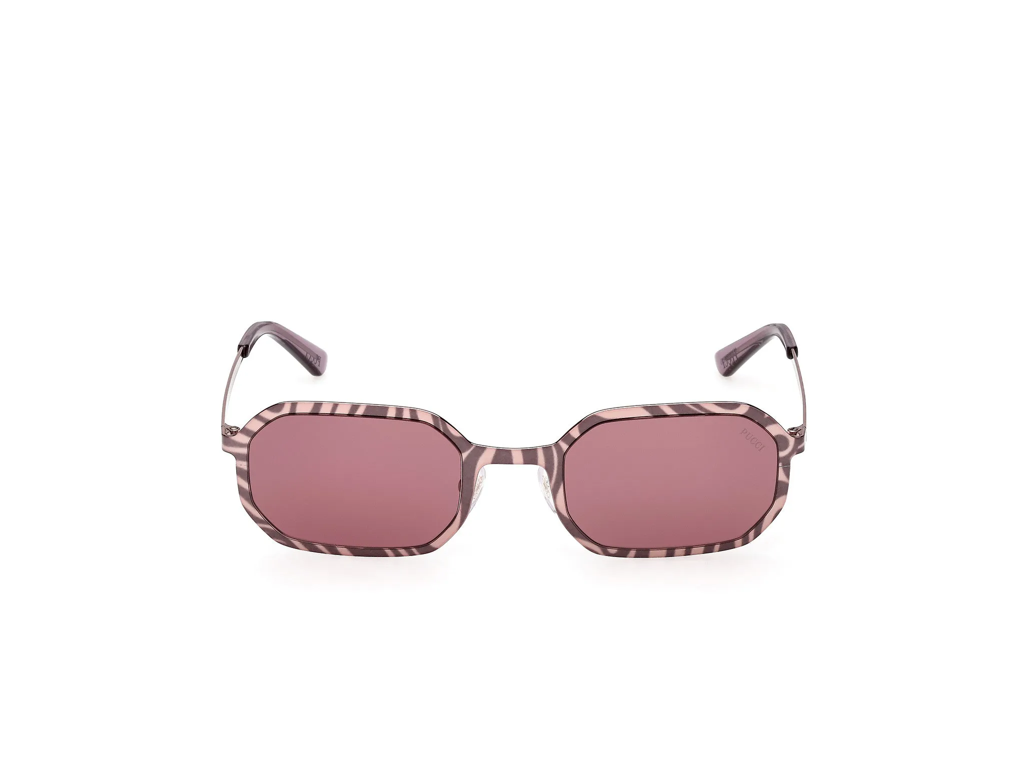 Emilio Pucci EP0248 74S Occhiali da sole Metallo Rosa Bordeaux Geometrica Normale - immagine 2