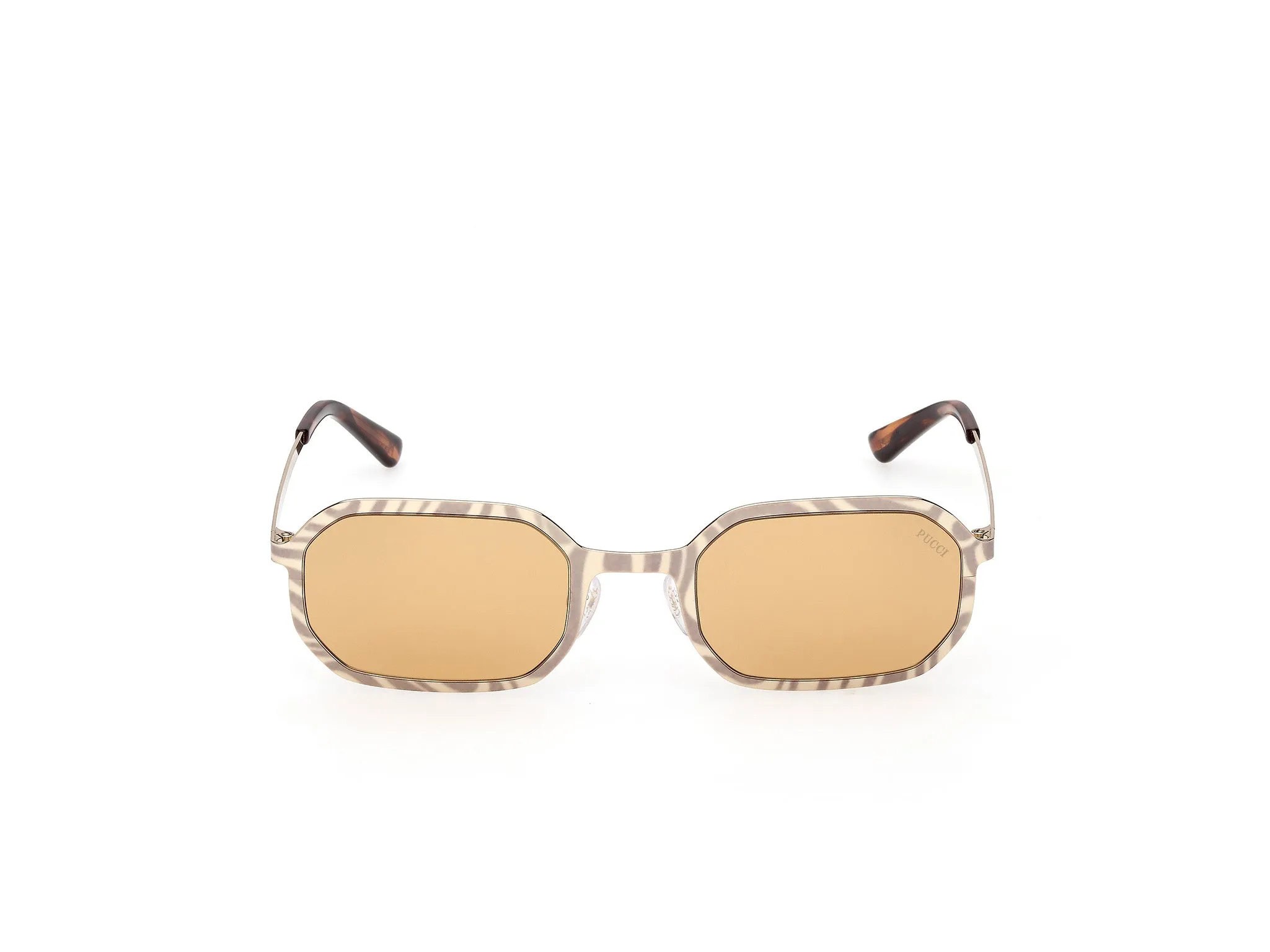 Emilio Pucci EP0248 32E Occhiali da sole Metallo Oro Marrone Geometrica Normale - immagine 2