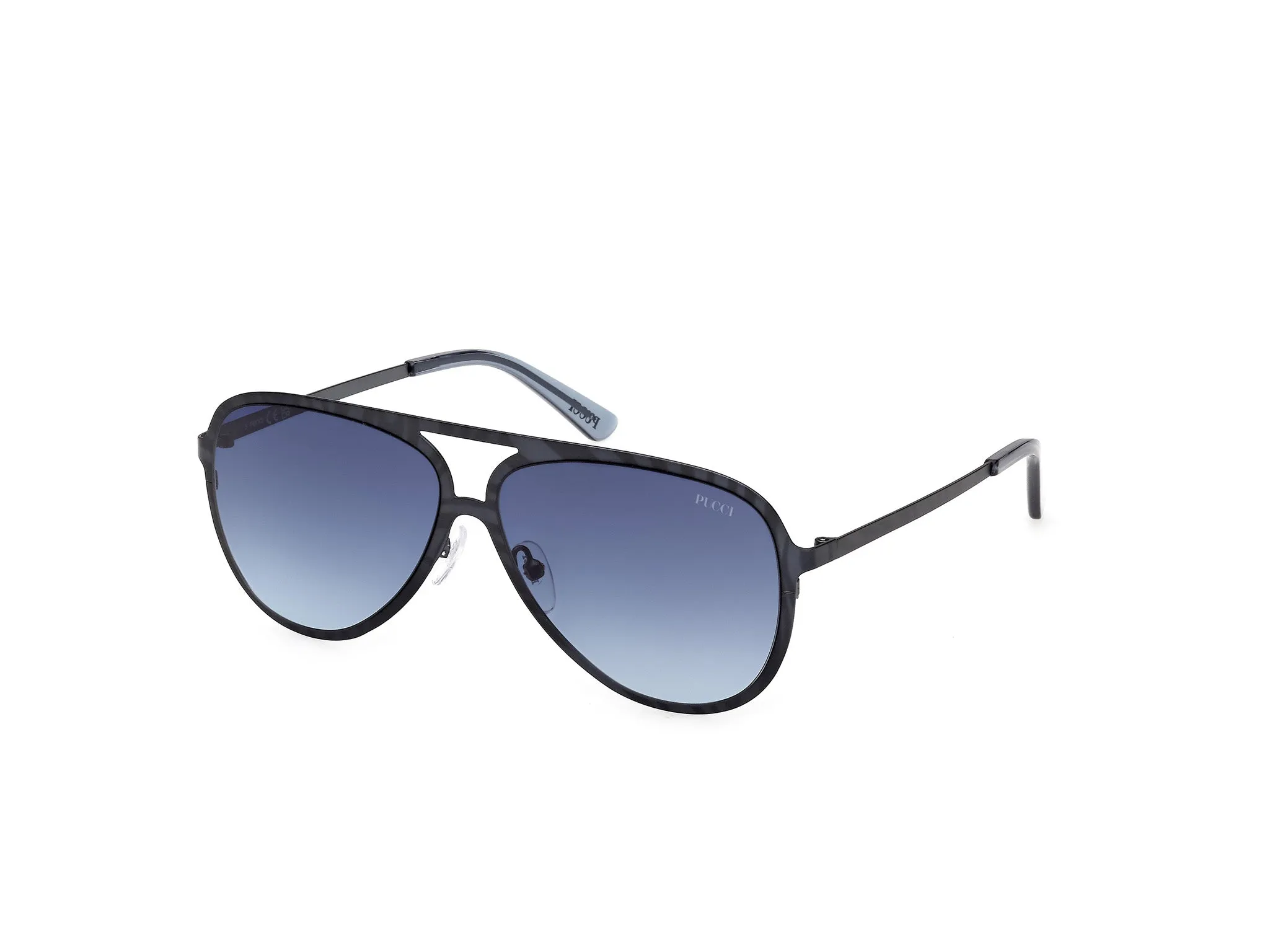 Emilio Pucci EP0247 92W Occhiali da sole Metallo Azzurro Blu Pilot Normale - immagine 1