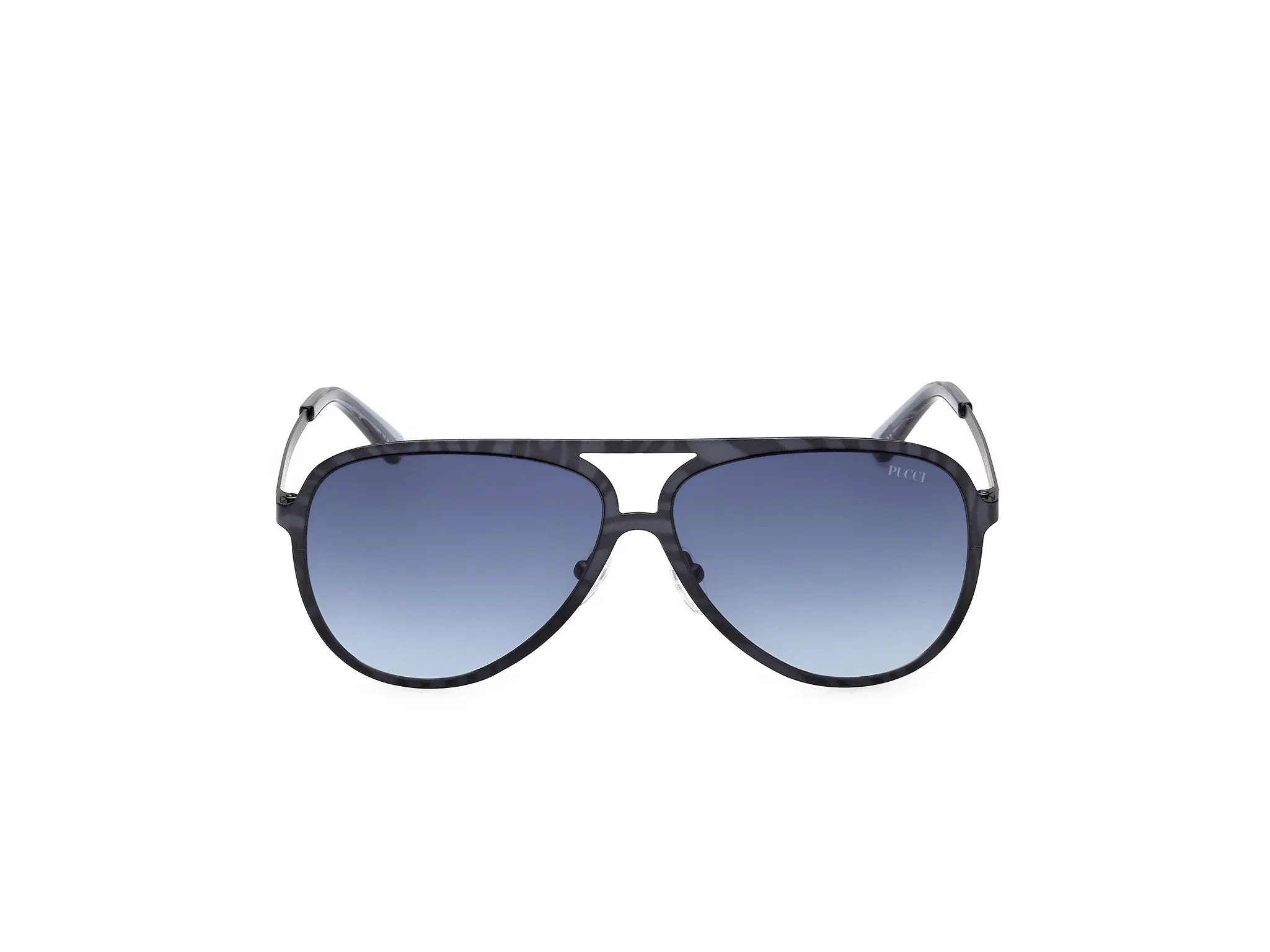 Emilio Pucci EP0247 92W Occhiali da sole Metallo Azzurro Blu Pilot Normale - immagine 2