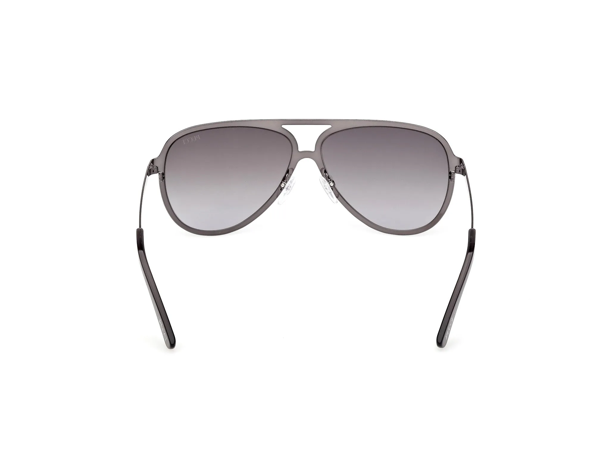 Emilio Pucci EP0247 05B Occhiali da sole Metallo Nero Fumo Pilot Normale - immagine 4