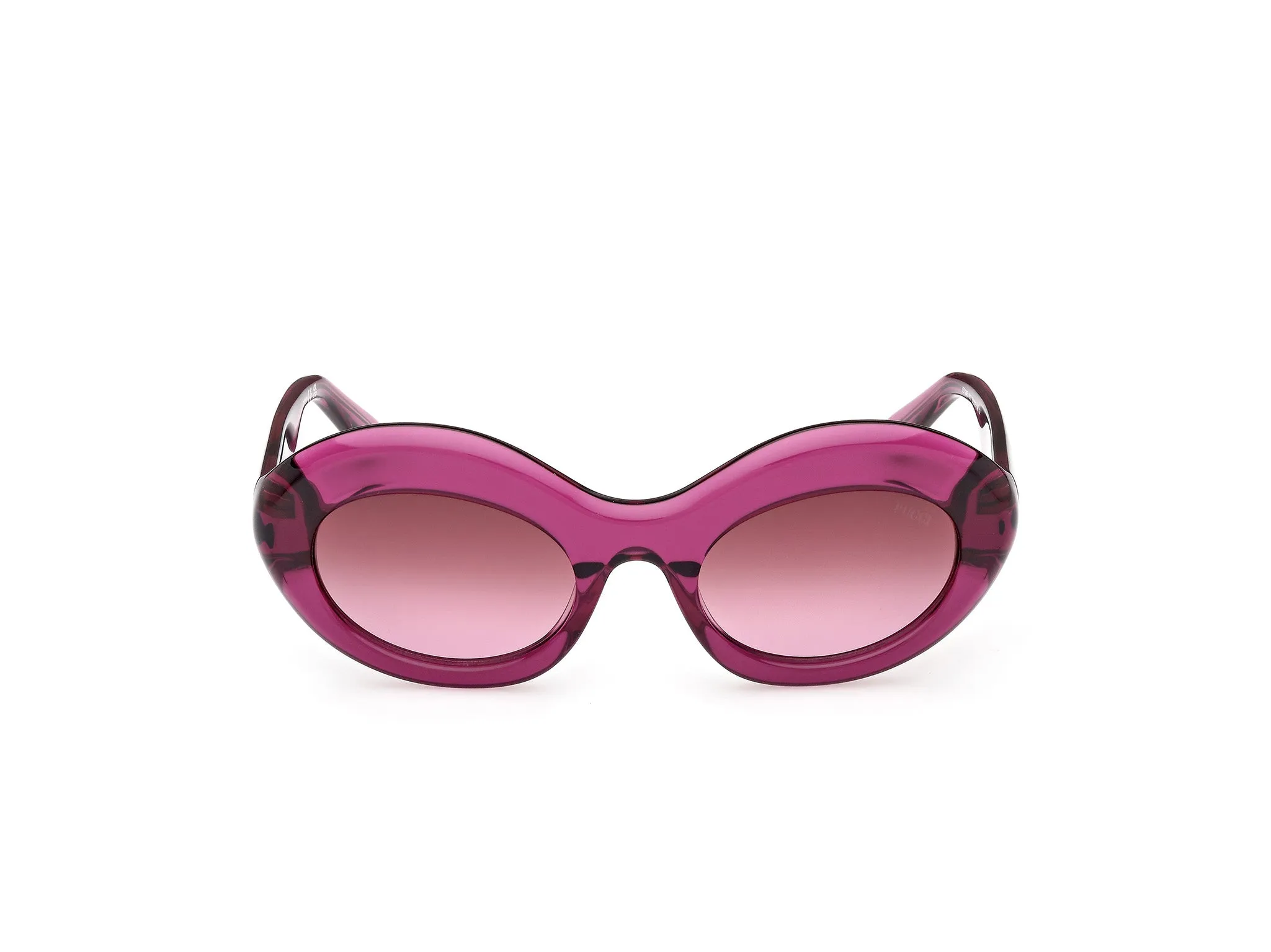 Emilio Pucci EP0246 81T Occhiali da sole Acetato Viola Bordeaux Rotonda Normale - immagine 2