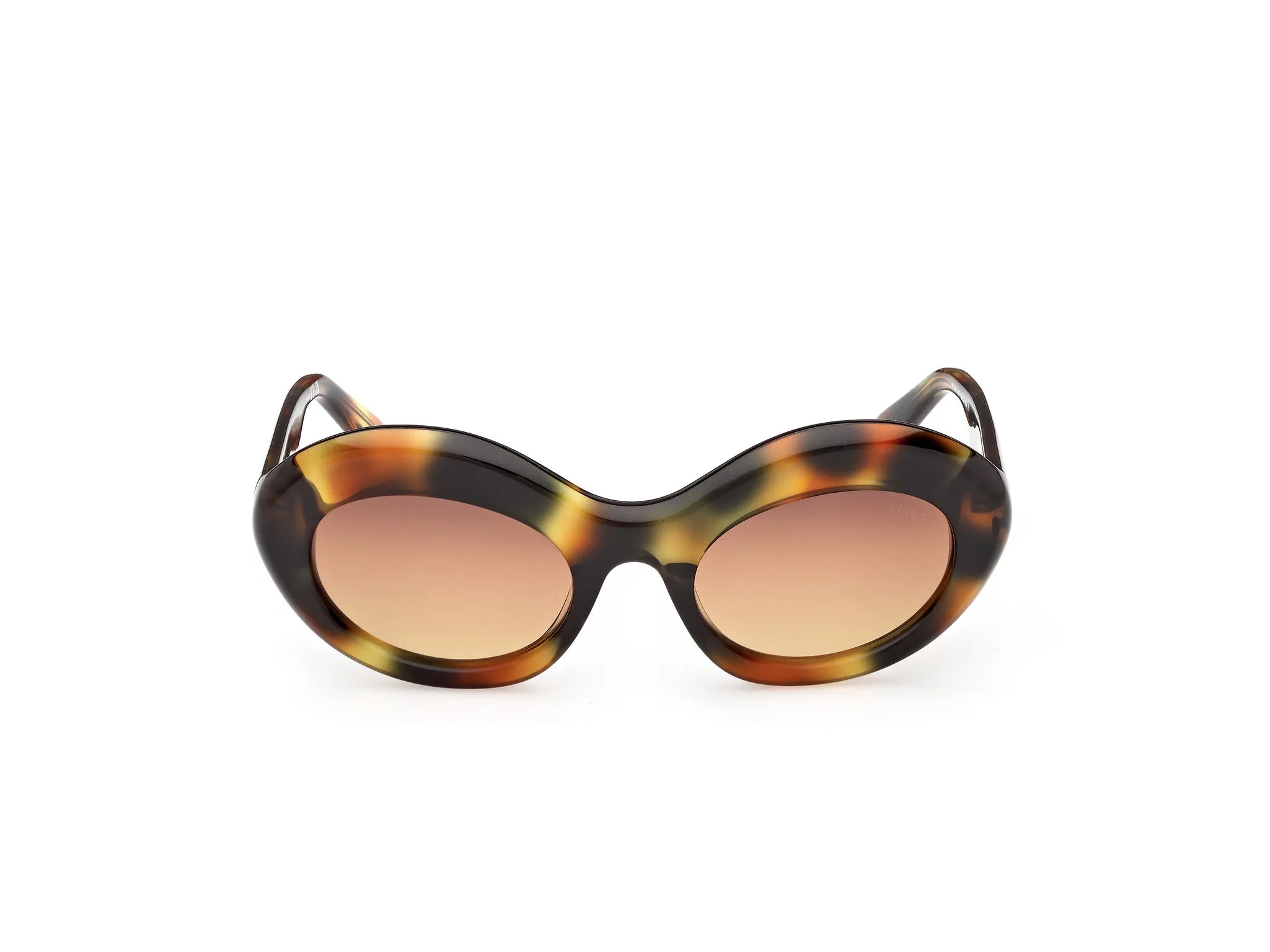 Emilio Pucci EP0246 55F Occhiali da sole Acetato Havana Marrone Rotonda Normale - immagine 2