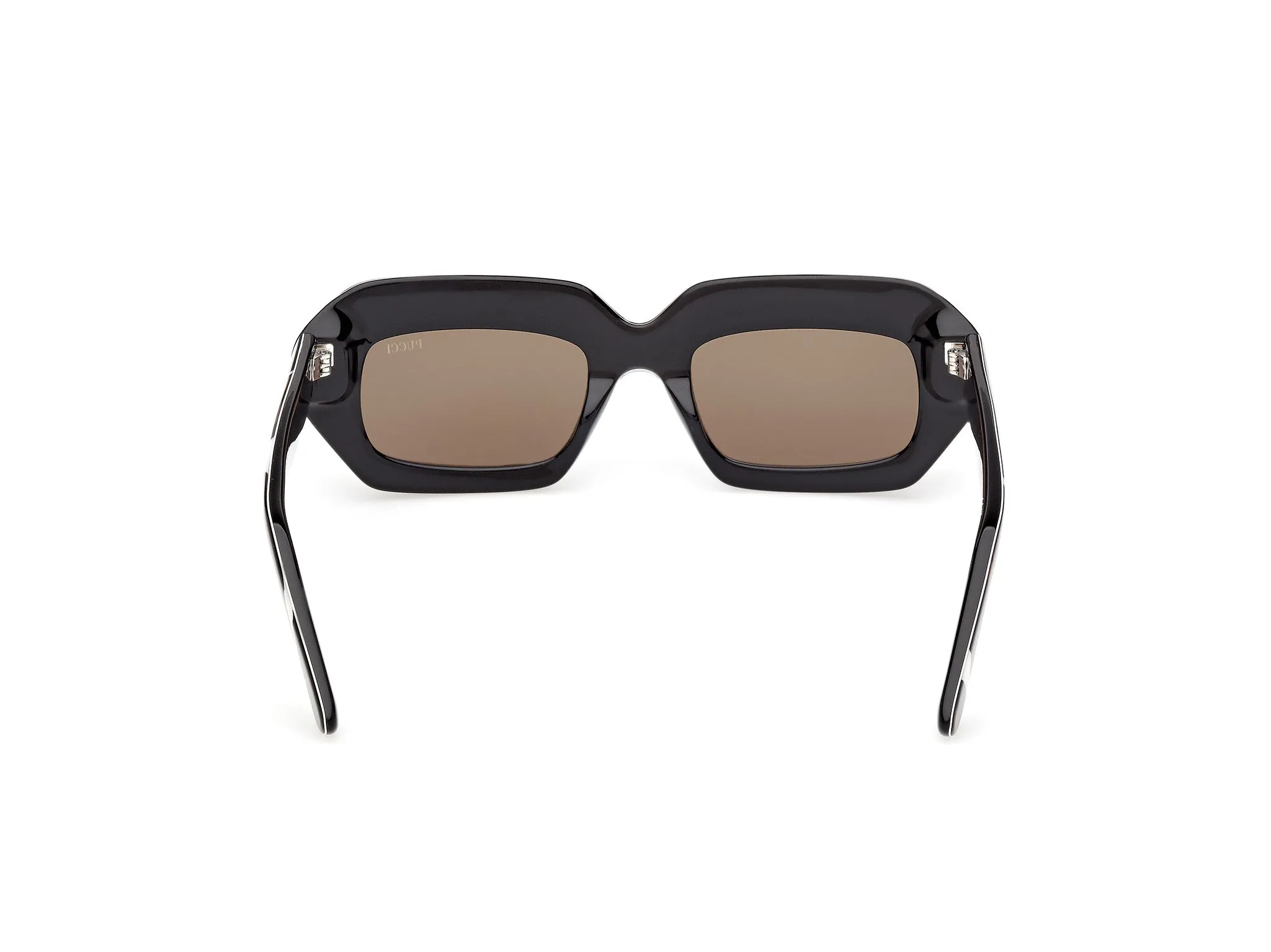 Emilio Pucci EP0245 99E Occhiali da sole Acetato Multi-colore Marrone Squadrata Normale - immagine 4
