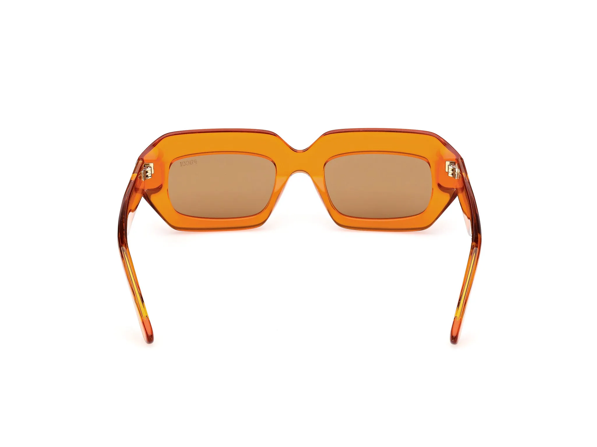 Emilio Pucci EP0245 42E Occhiali da sole Acetato Arancione Marrone Squadrata Normale - immagine 4