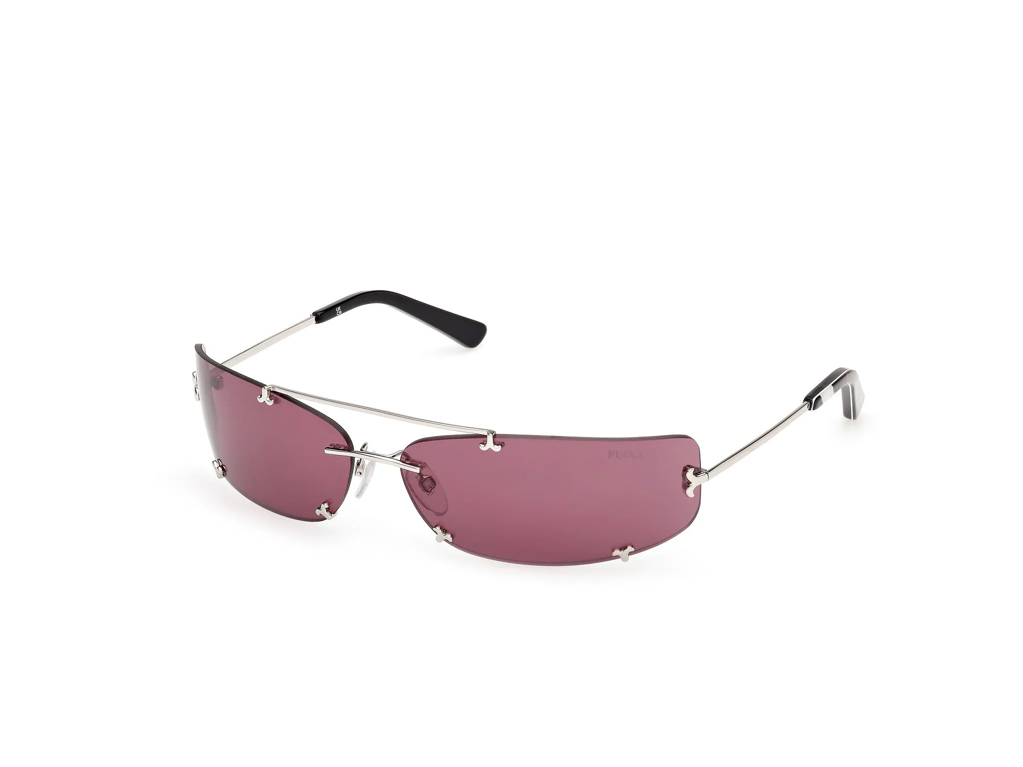 Emilio Pucci EP0244 16S Occhiali da sole Metallo Palladio Bordeaux Maschera Normale - immagine 1