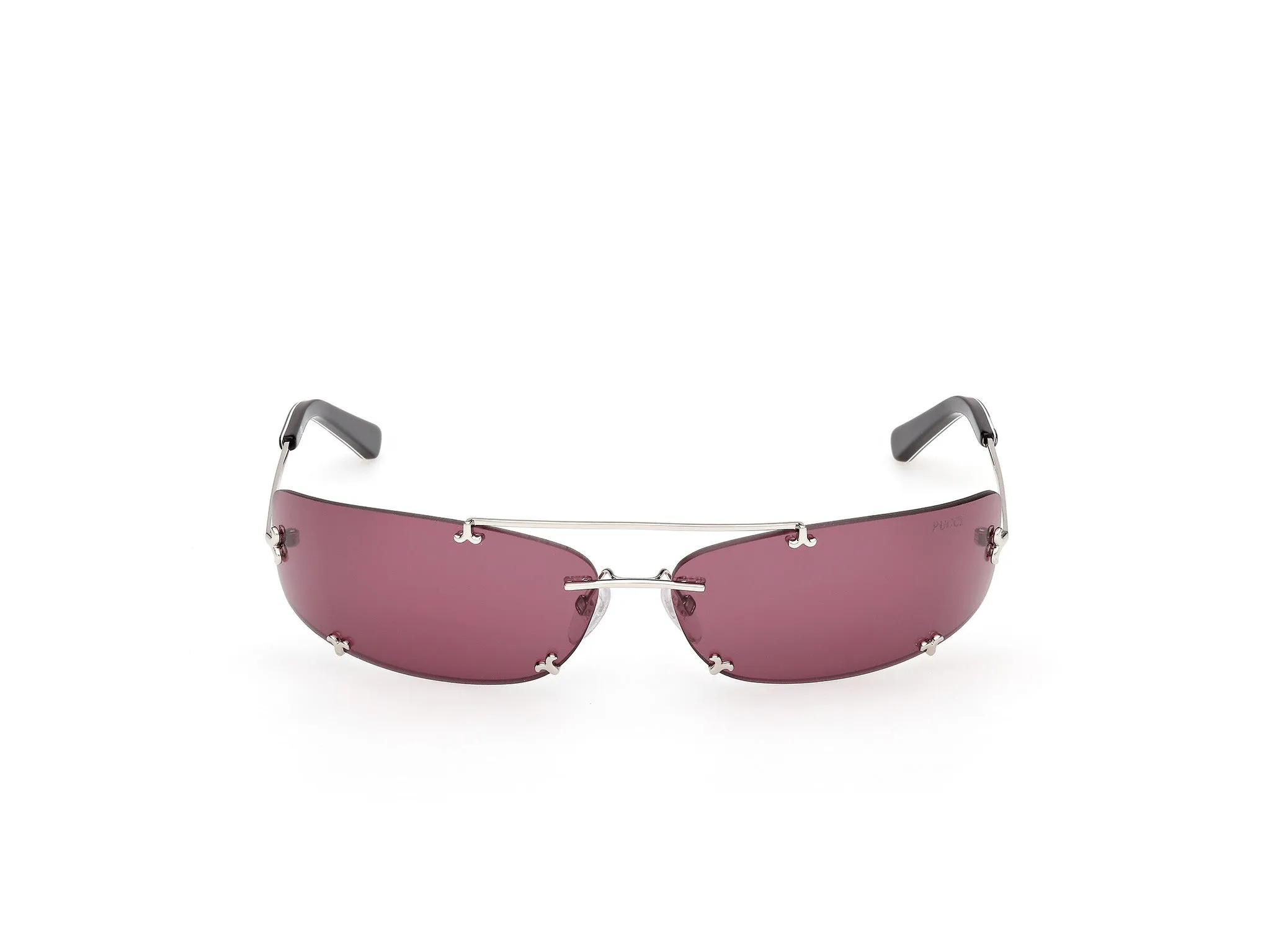 Emilio Pucci EP0244 16S Occhiali da sole Metallo Palladio Bordeaux Maschera Normale - immagine 2