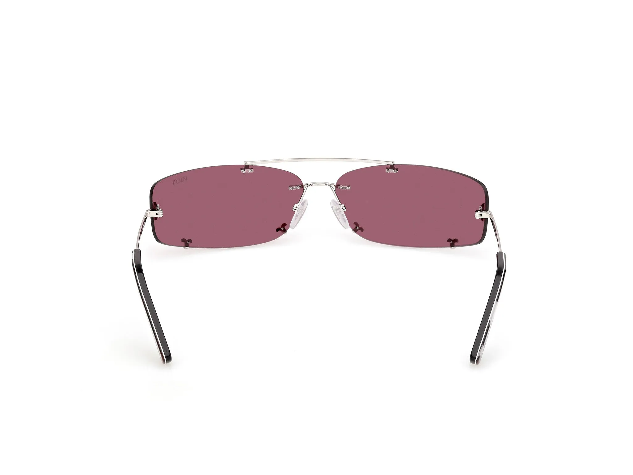 Emilio Pucci EP0244 16S Occhiali da sole Metallo Palladio Bordeaux Maschera Normale - immagine 4