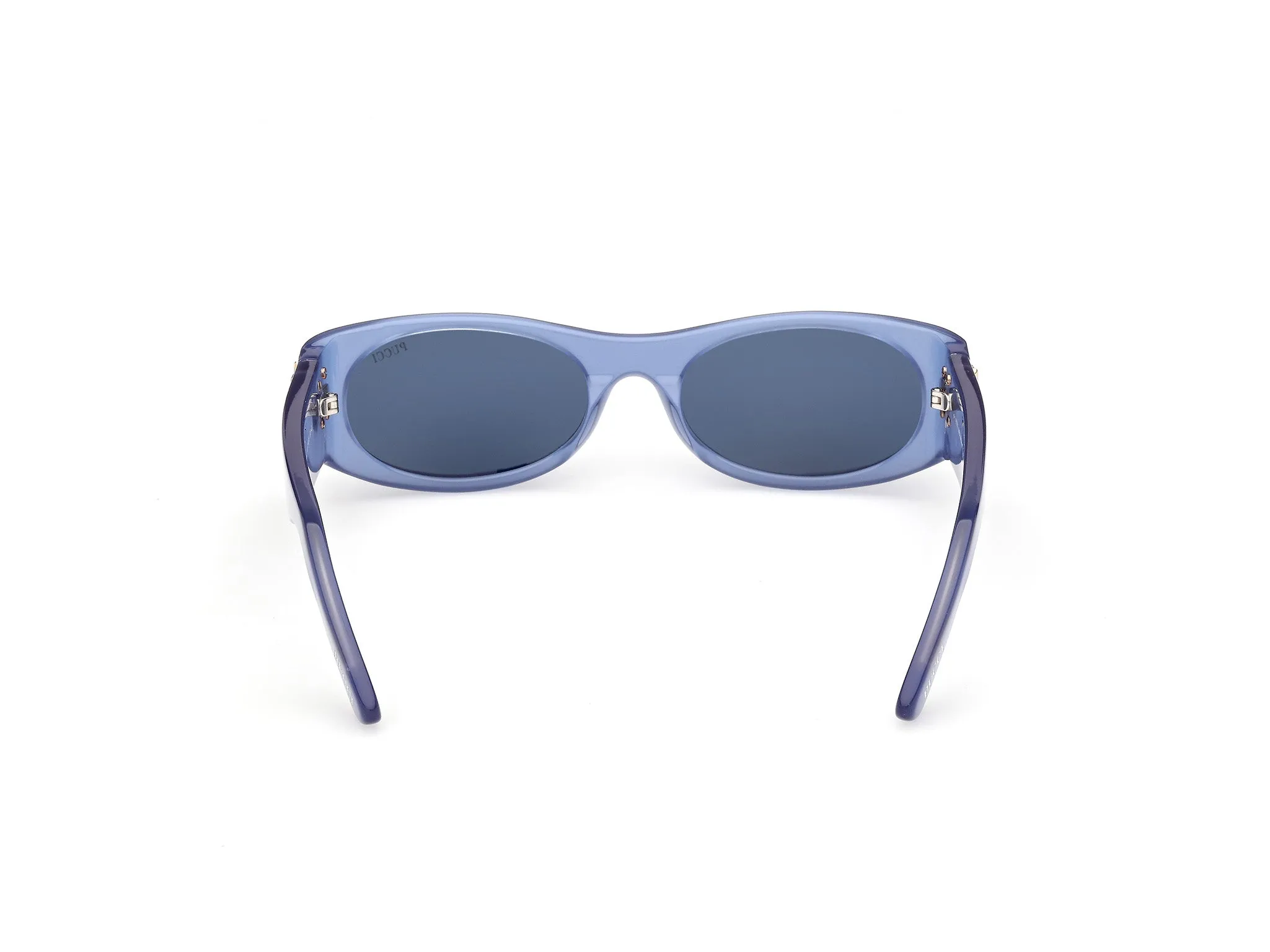 Emilio Pucci EP0243 90V Occhiali da sole Acetato Blu Blu Maschera Normale - immagine 4