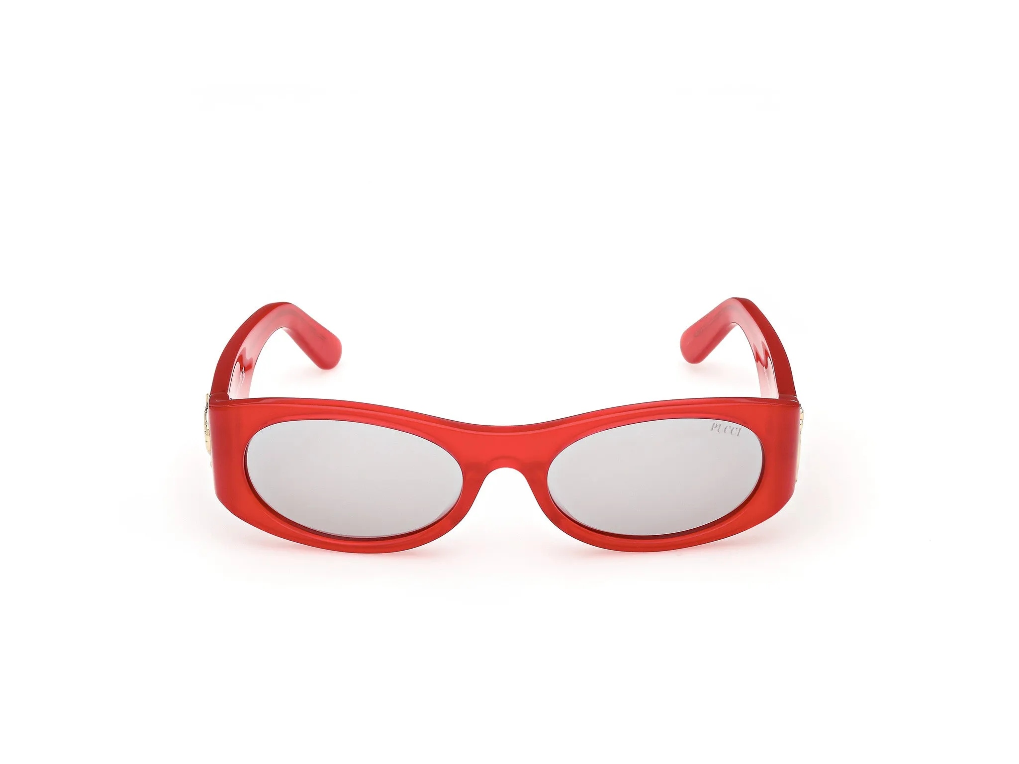 Emilio Pucci EP0243 66C Occhiali da sole Acetato Rosso Fumo Maschera Normale - immagine 2