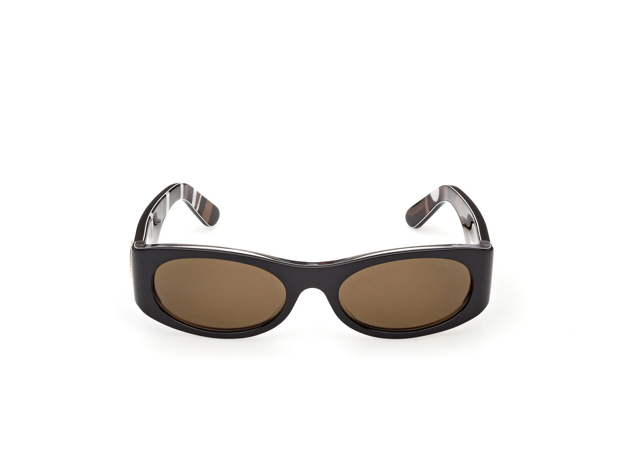 Emilio Pucci EP0243 05A Occhiali da sole Acetato Nero Fumo Maschera Normale - immagine 2