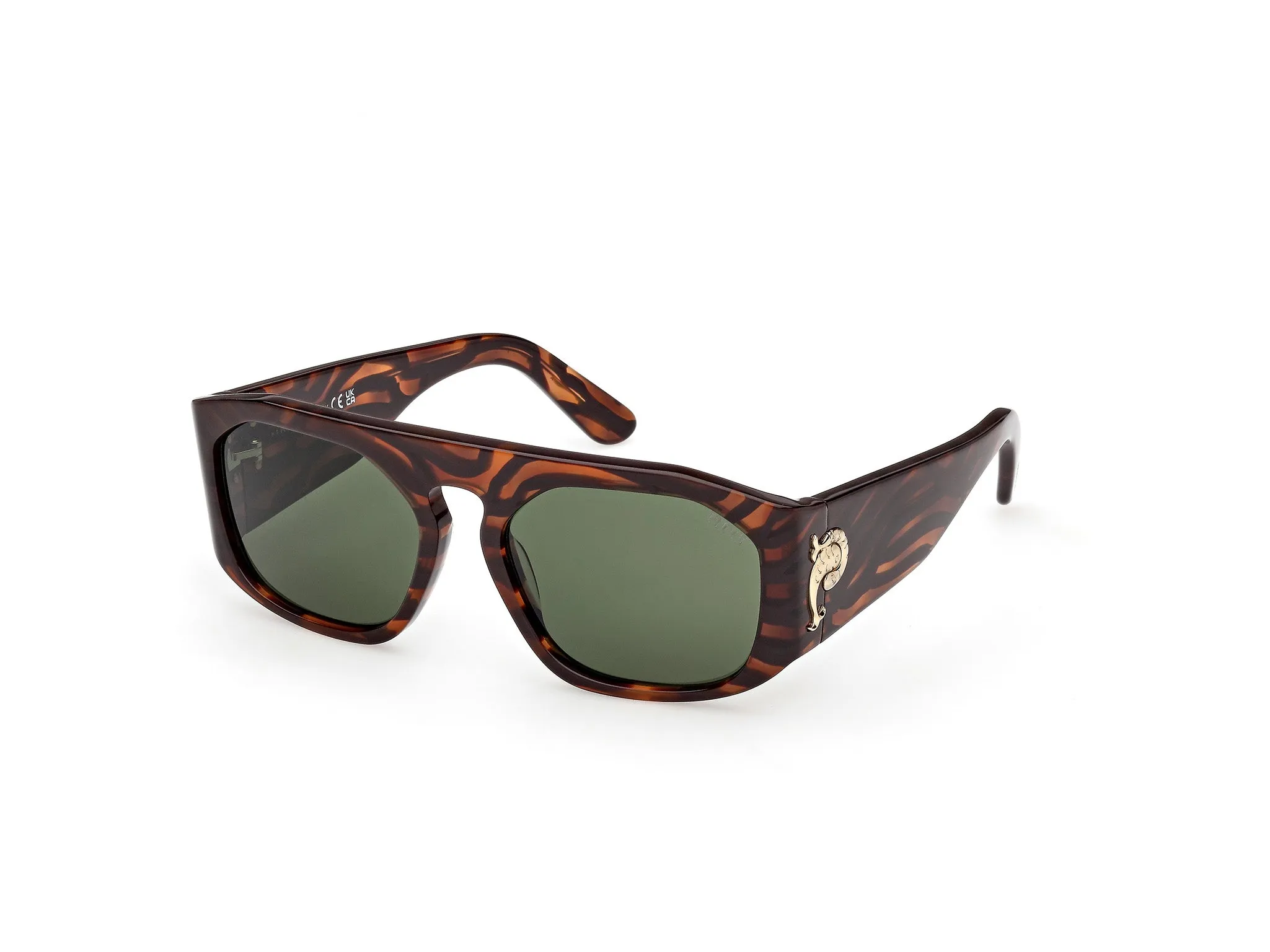 Emilio Pucci EP0242 56N Occhiali da sole Acetato Havana Verde Squadrata Normale - immagine 1