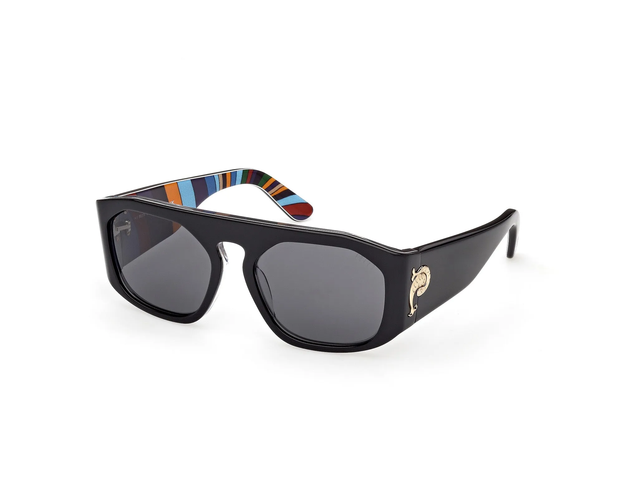 Emilio Pucci EP0242 05A Occhiali da sole Acetato Nero Fumo Squadrata Normale - immagine 1