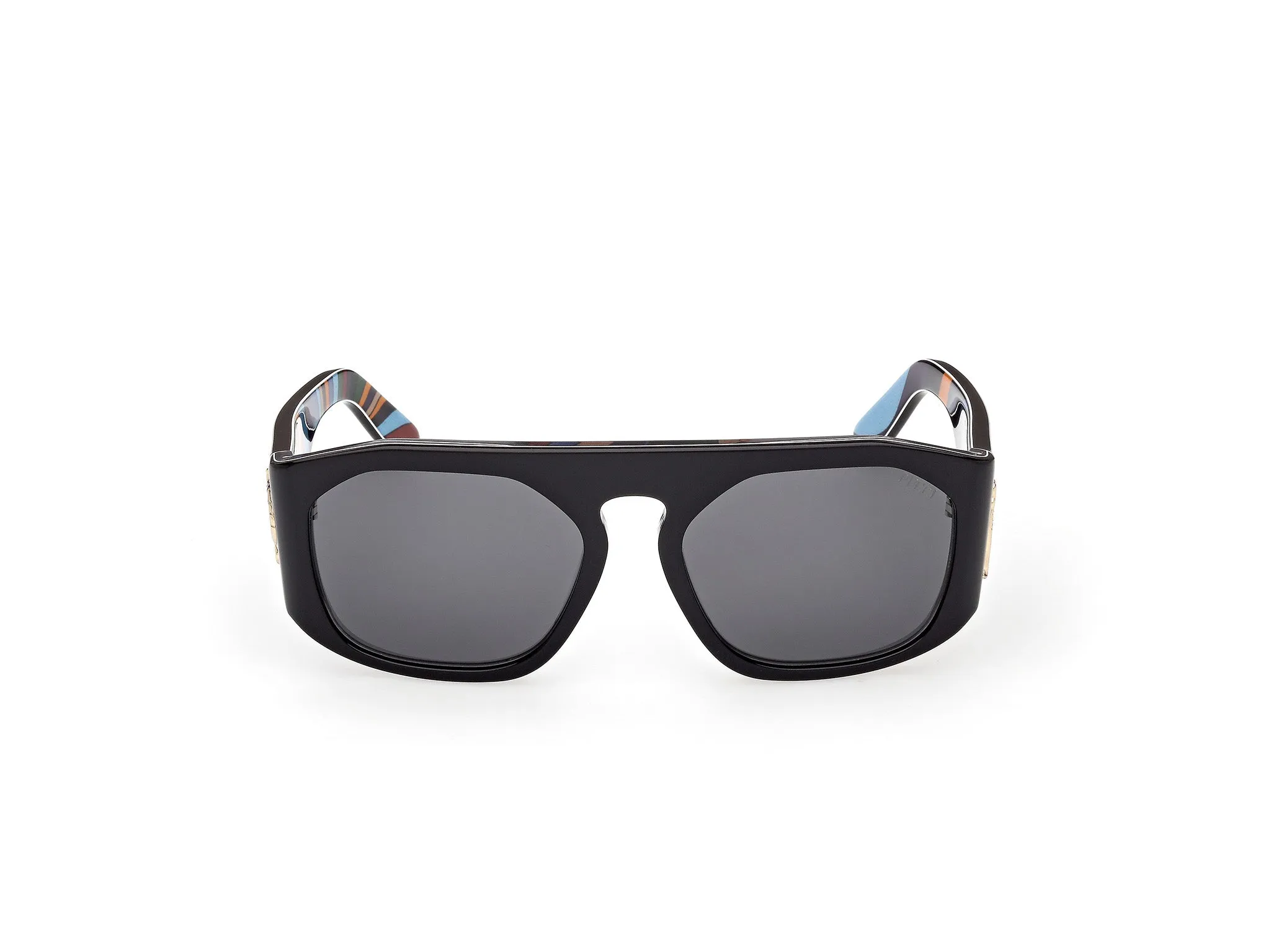 Emilio Pucci EP0242 05A Occhiali da sole Acetato Nero Fumo Squadrata Normale - immagine 2