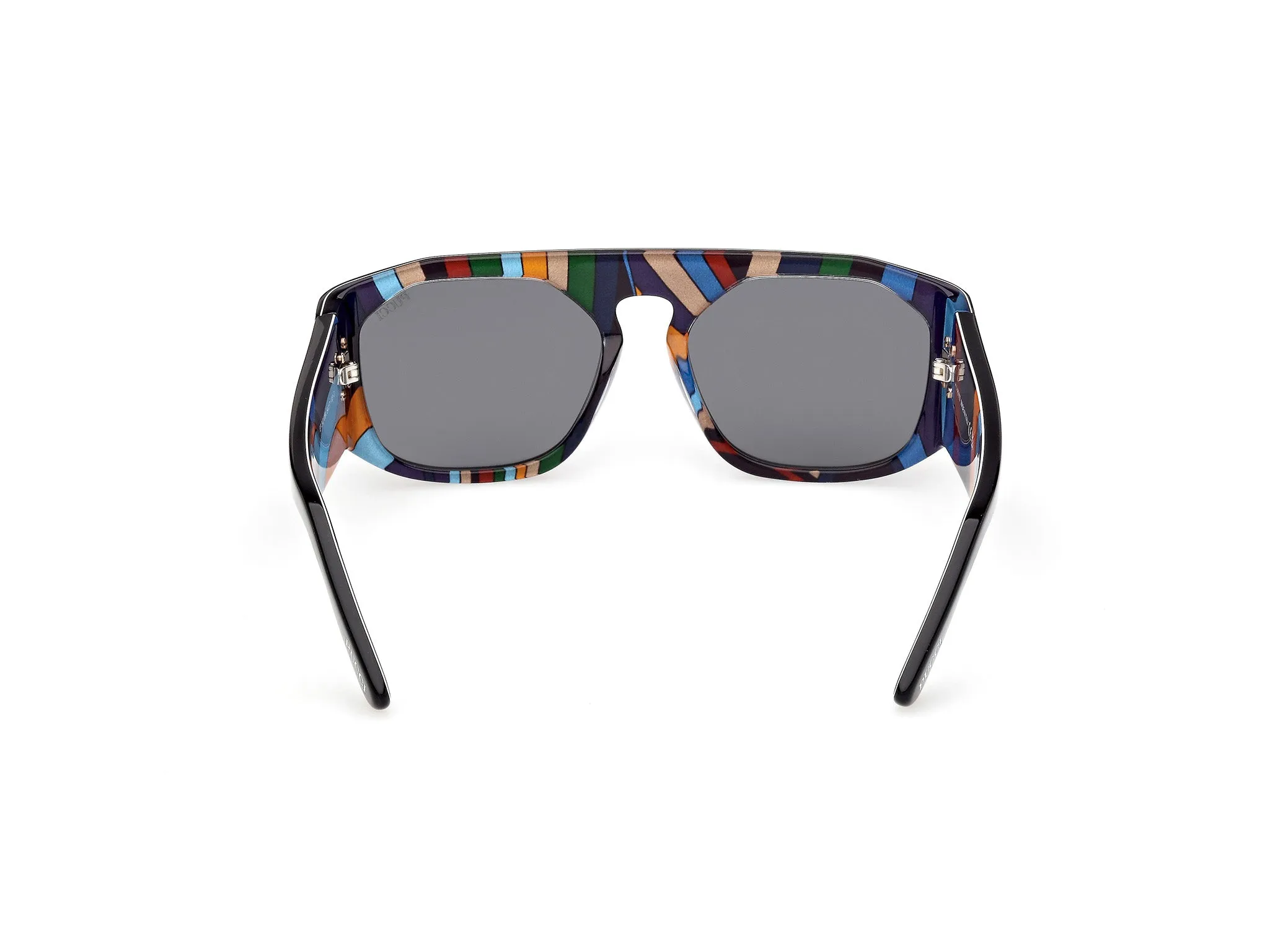 Emilio Pucci EP0242 05A Occhiali da sole Acetato Nero Fumo Squadrata Normale - immagine 4