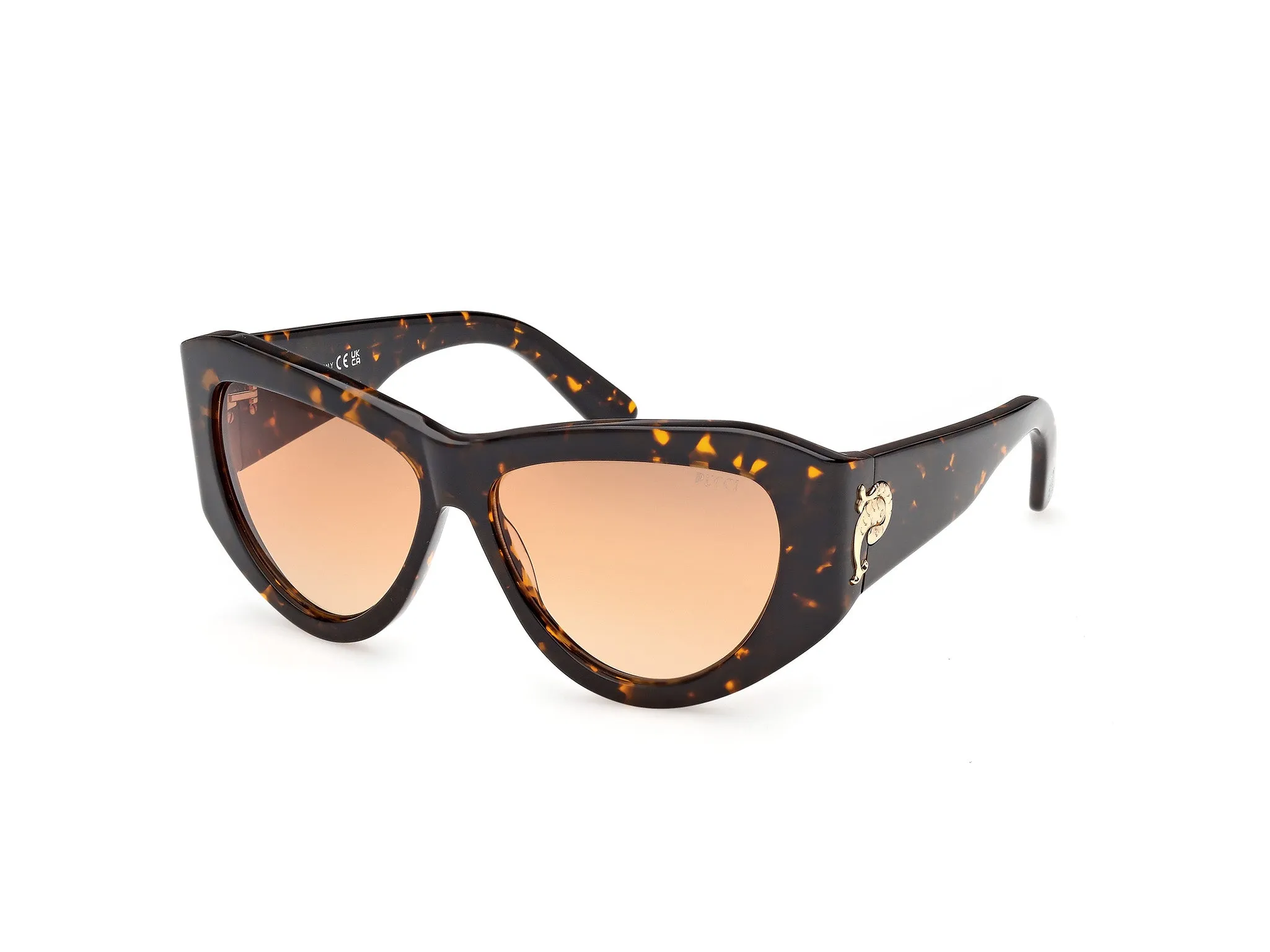 Emilio Pucci EP0241 52F Occhiali da sole Acetato Havana Marrone Cat Eye Normale - immagine 1