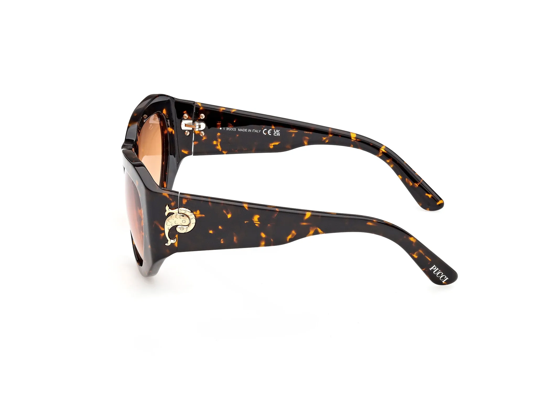 Emilio Pucci EP0241 52F Occhiali da sole Acetato Havana Marrone Cat Eye Normale - immagine 3