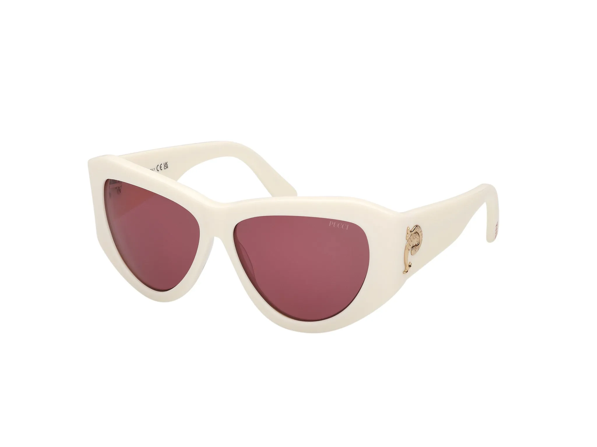 Emilio Pucci EP0241 21S Occhiali da sole Acetato Bianco Bordeaux Cat Eye Normale - immagine 1