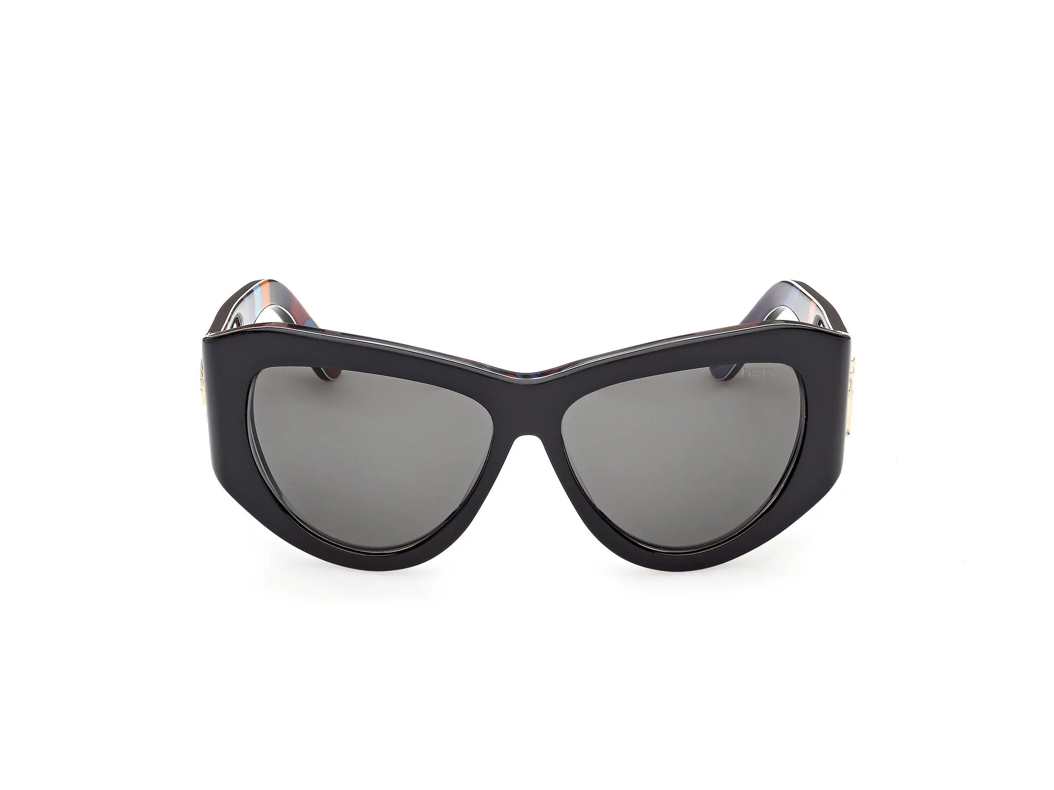 Emilio Pucci EP0241 05A Occhiali da sole Acetato Nero Fumo Cat Eye Normale - immagine 2