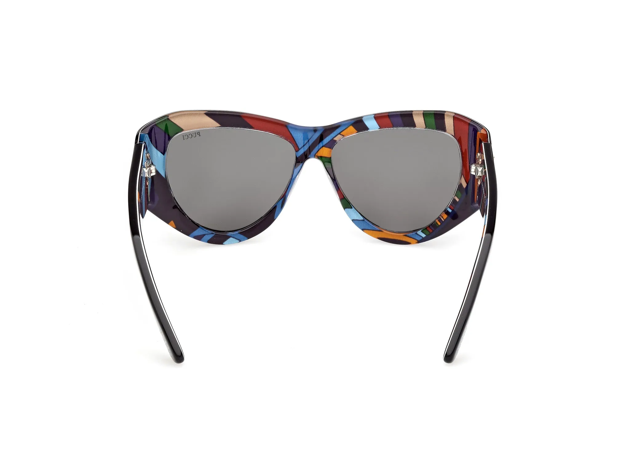 Emilio Pucci EP0241 05A Occhiali da sole Acetato Nero Fumo Cat Eye Normale - immagine 4