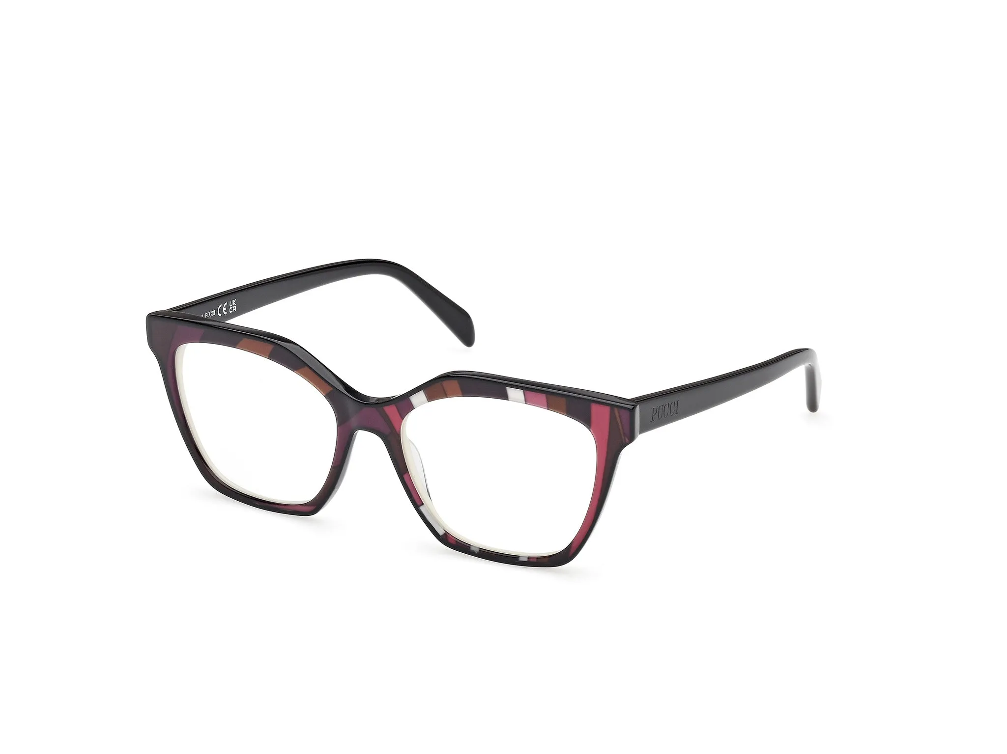 Emilio Pucci EP5239 099 Montature da vista Acetato Nero Geometrica Normale - immagine 1