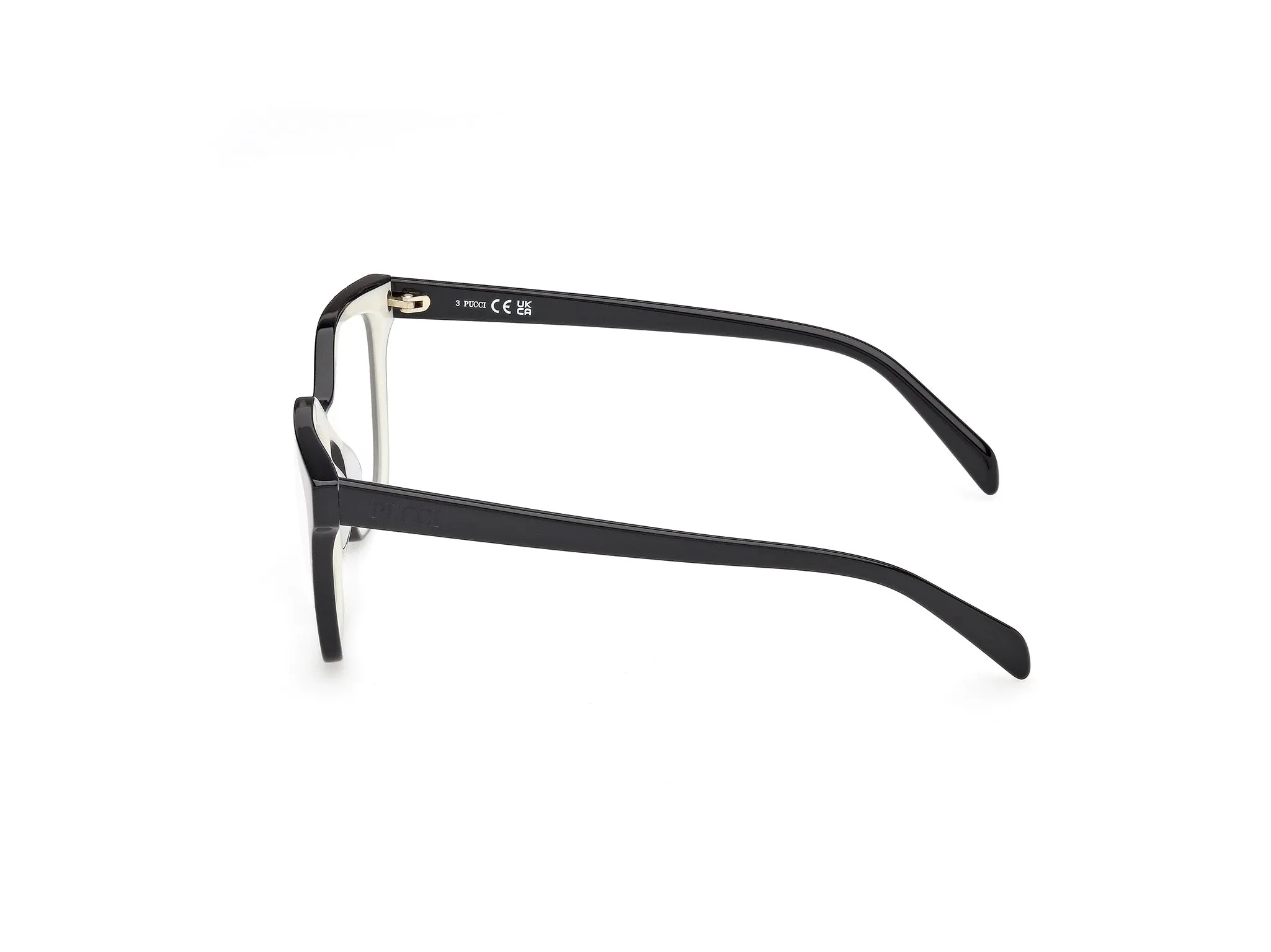 Emilio Pucci EP5239 099 Montature da vista Acetato Nero Geometrica Normale - immagine 3