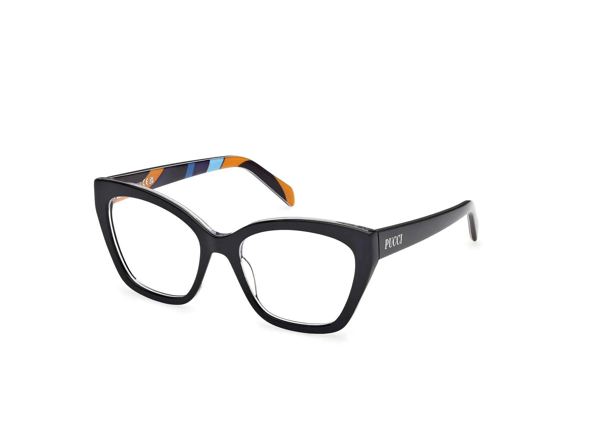 Emilio Pucci EP5216 001 Montature da vista Acetato Nero Farfalla Normale - immagine 1