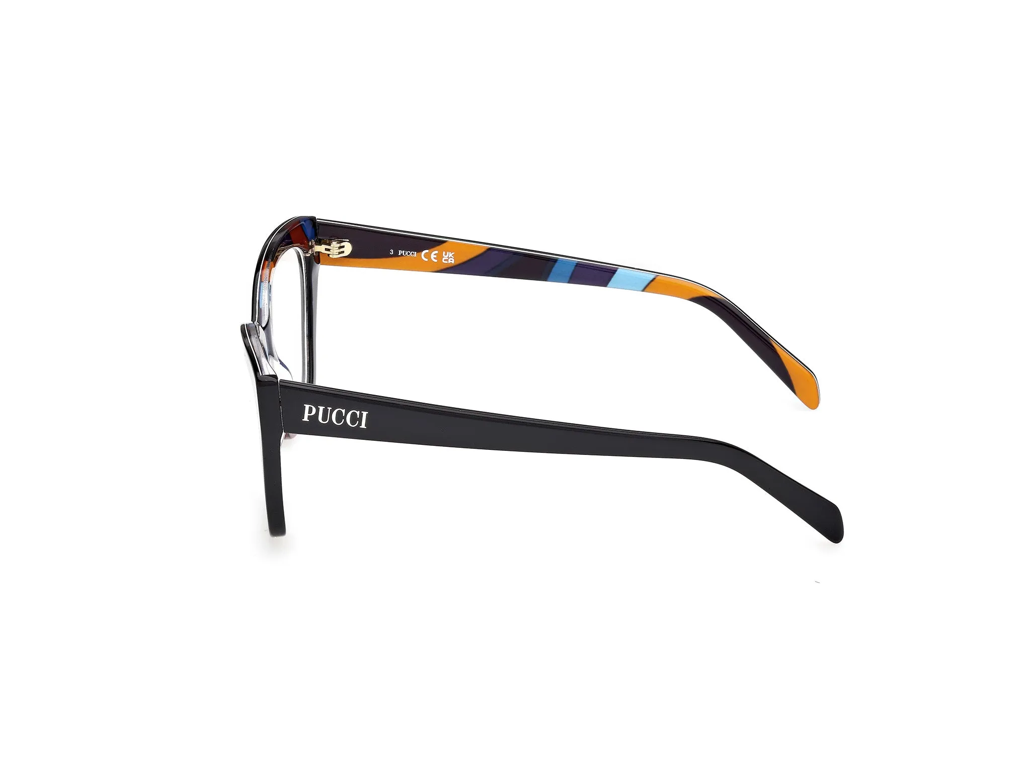 Emilio Pucci EP5216 001 Montature da vista Acetato Nero Farfalla Normale - immagine 3