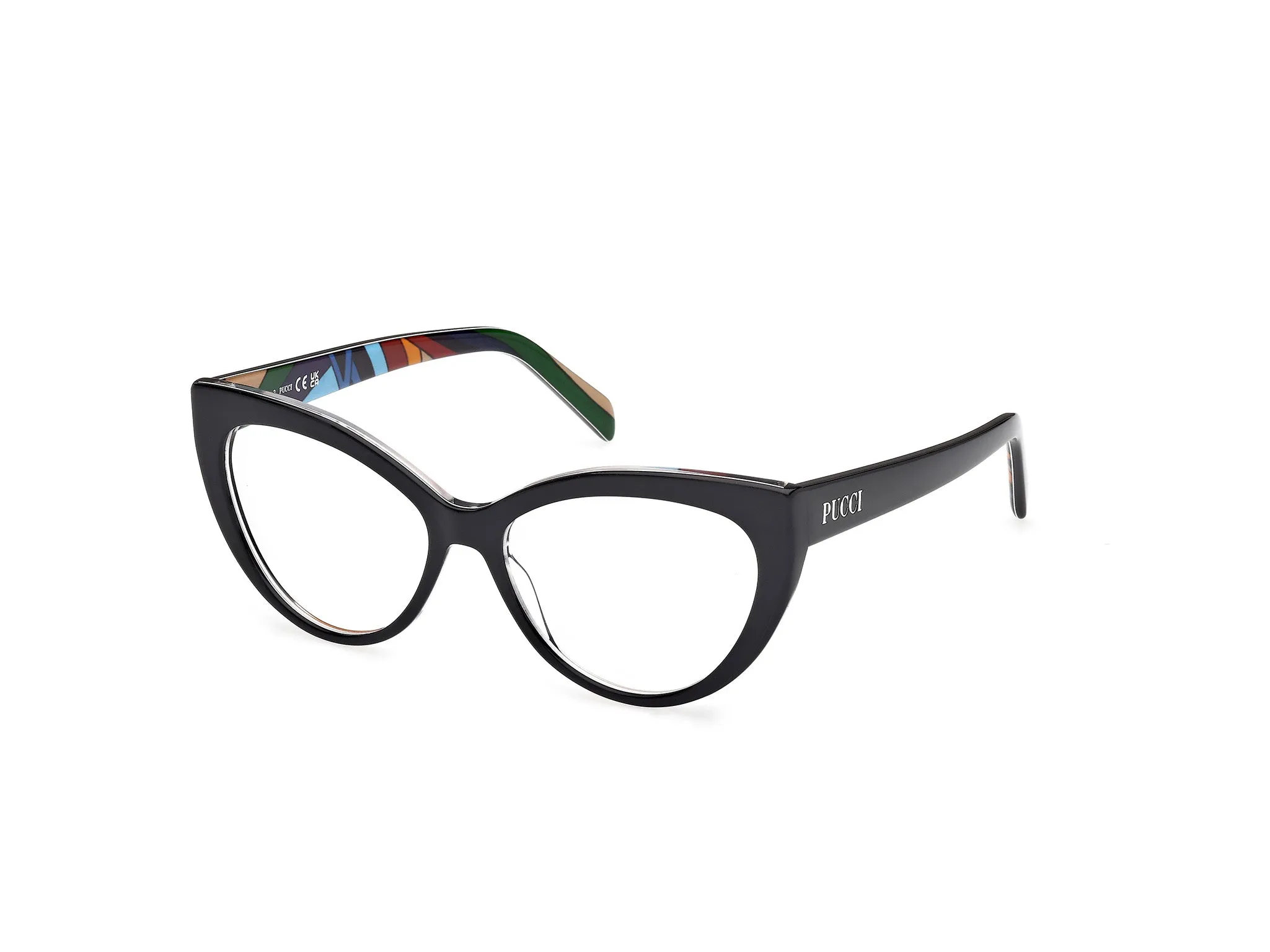 Emilio Pucci EP5215 001 Montature da vista Acetato Nero Cat Eye Normale - immagine 1