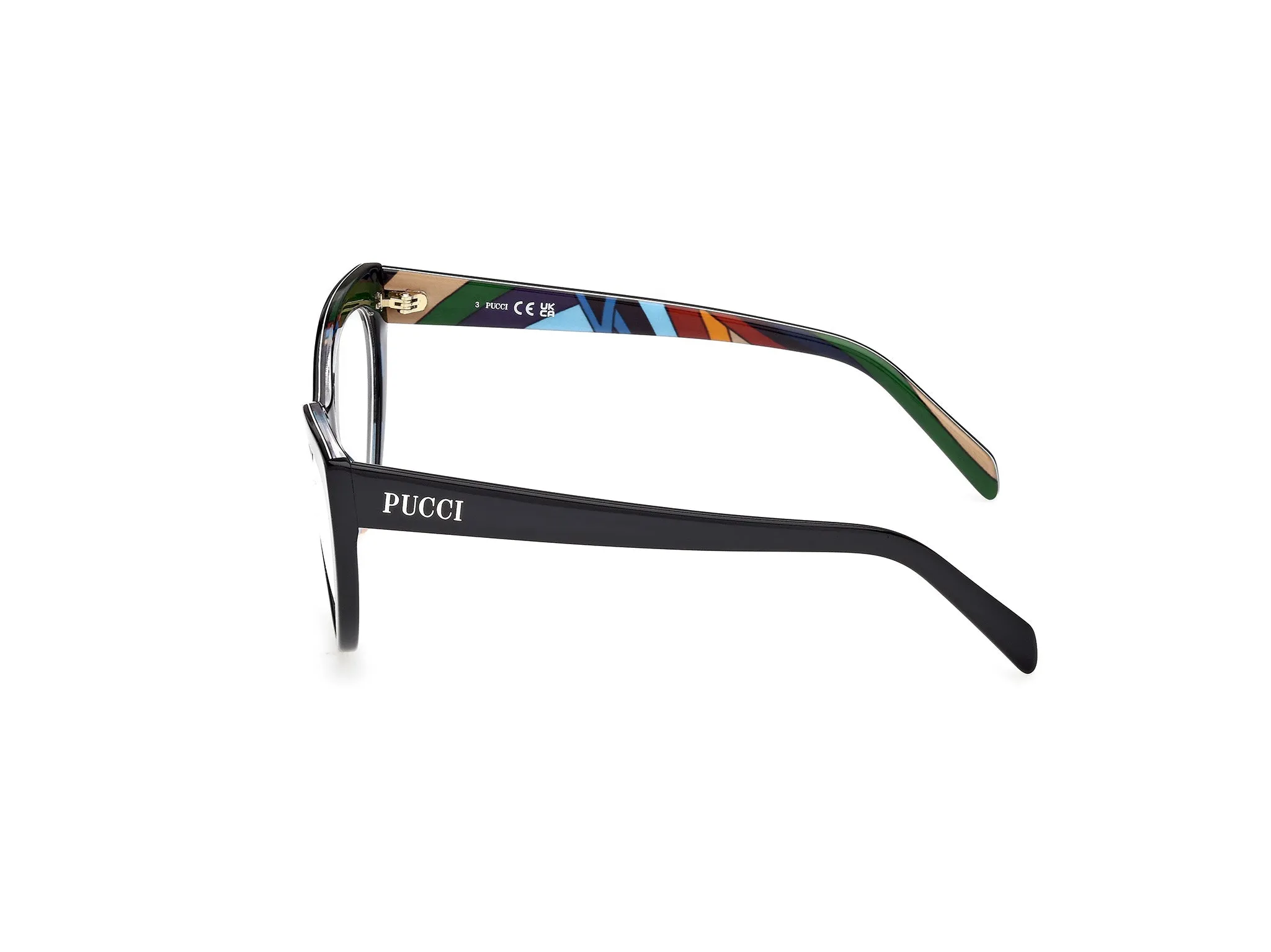 Emilio Pucci EP5215 001 Montature da vista Acetato Nero Cat Eye Normale - immagine 3