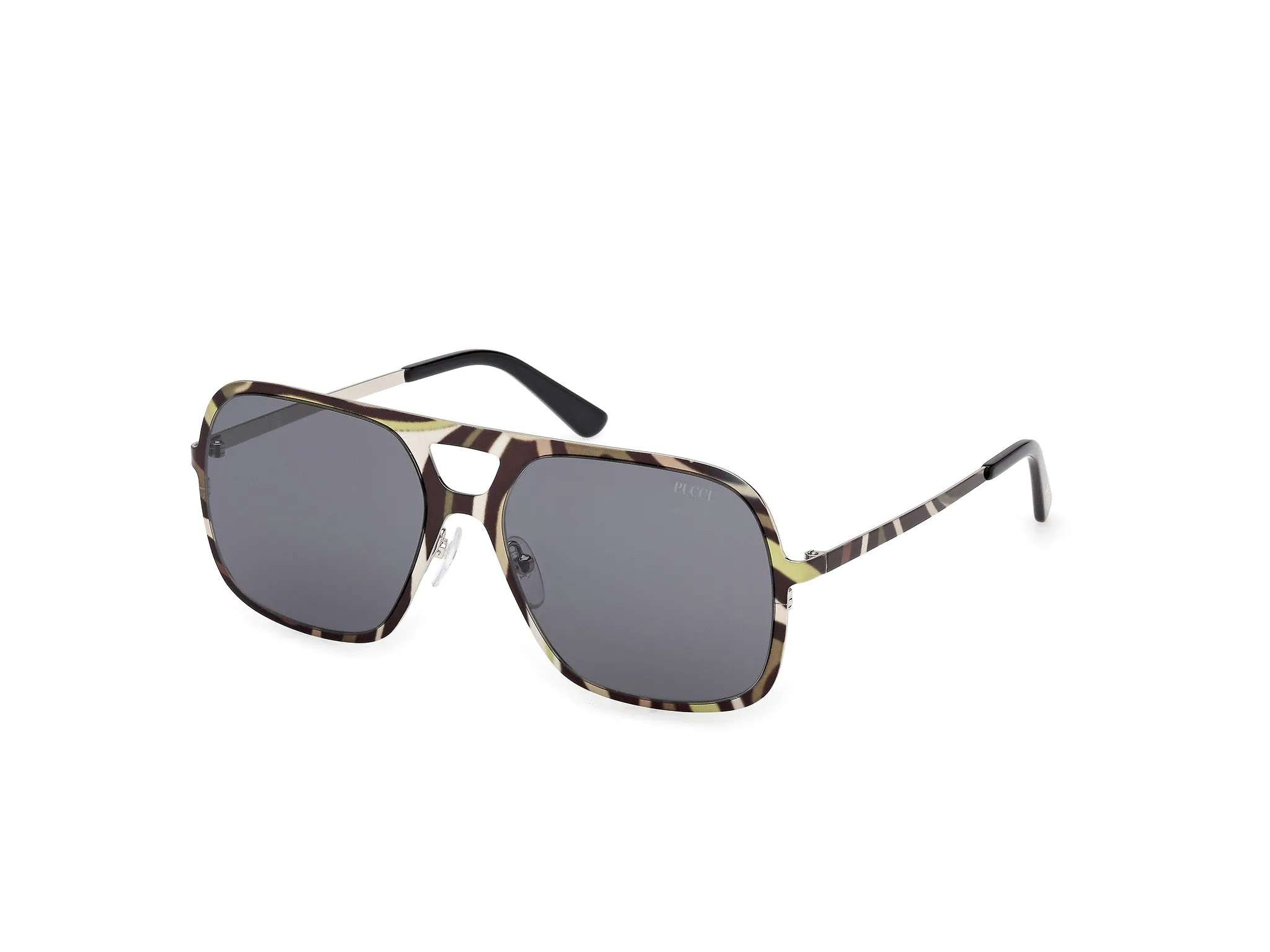 Emilio Pucci EP0238 20A Occhiali da sole Metallo Multi-colore Fumo Squadrata Normale - immagine 1