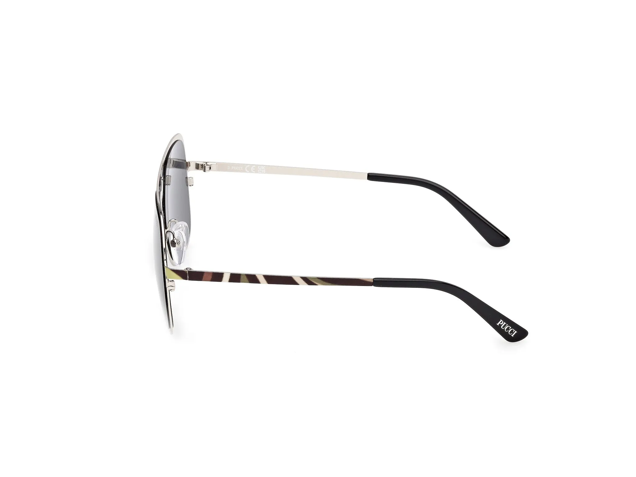 Emilio Pucci EP0238 20A Occhiali da sole Metallo Multi-colore Fumo Squadrata Normale - immagine 3