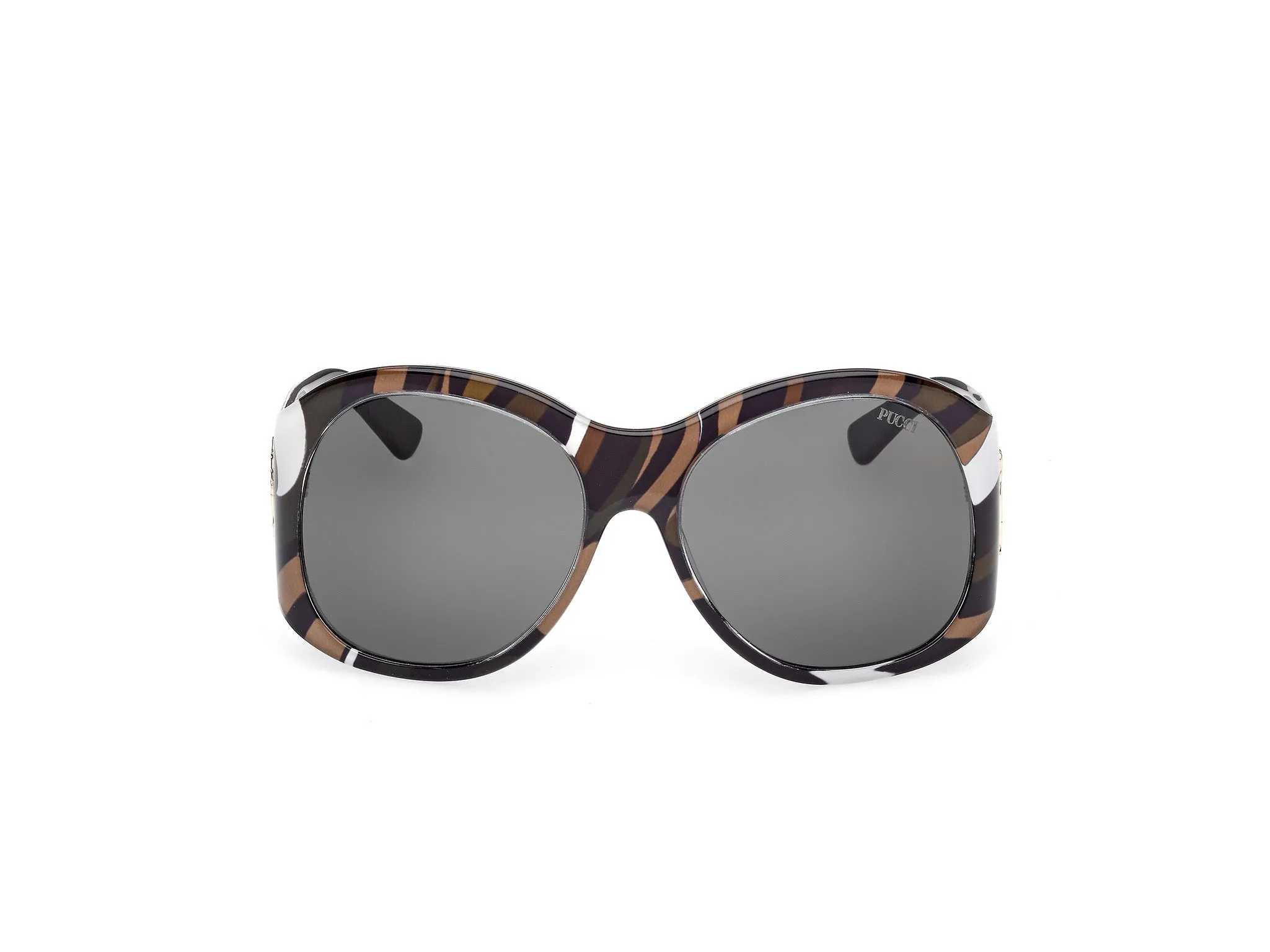 Emilio Pucci EP0233 99B Occhiali da sole Acetato Multi-colore Fumo Geometrica Normale - immagine 2