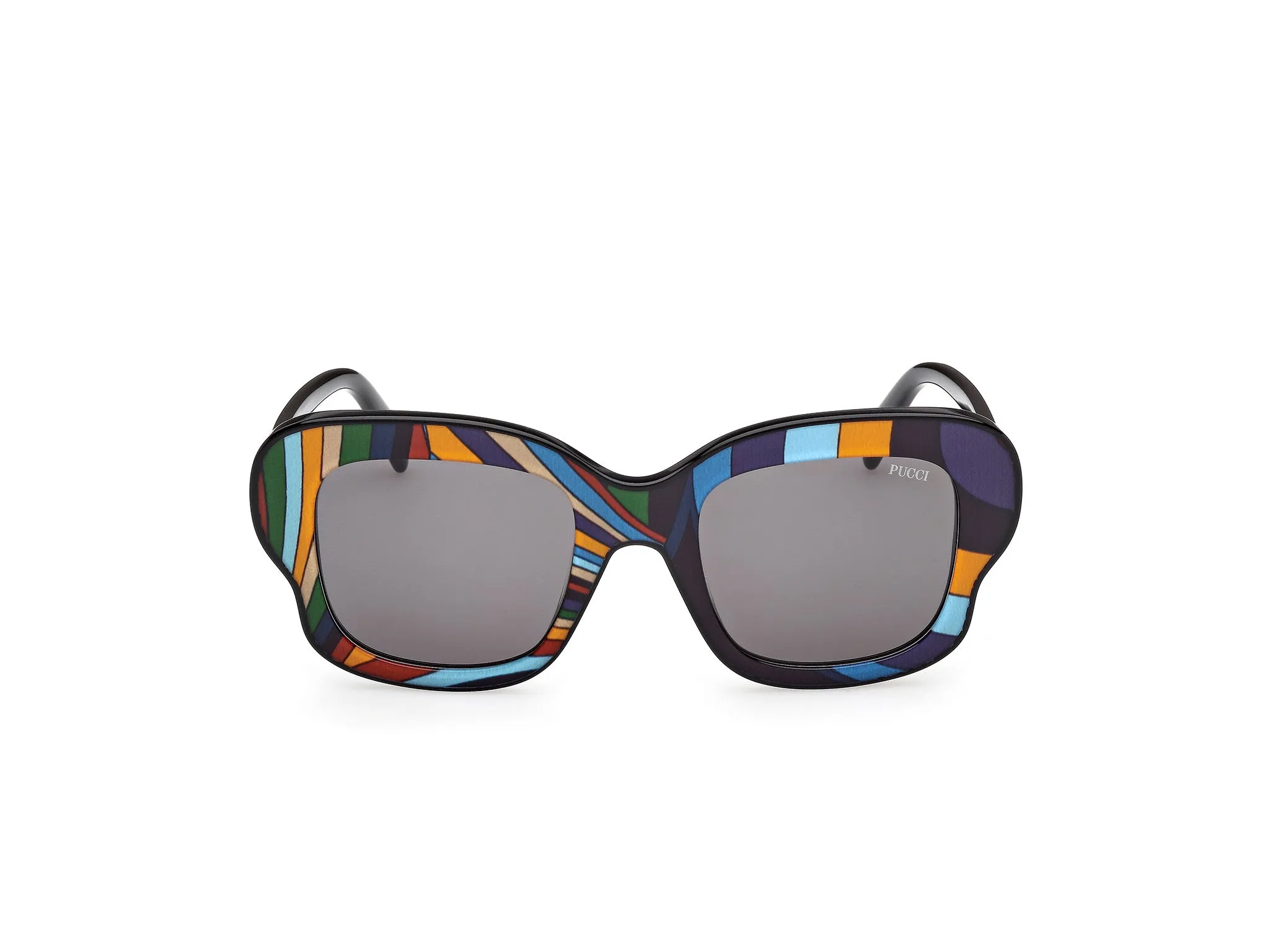 Emilio Pucci EP0220 99A Occhiali da sole Acetato Multi-colore Fumo Squadrata Normale - immagine 2