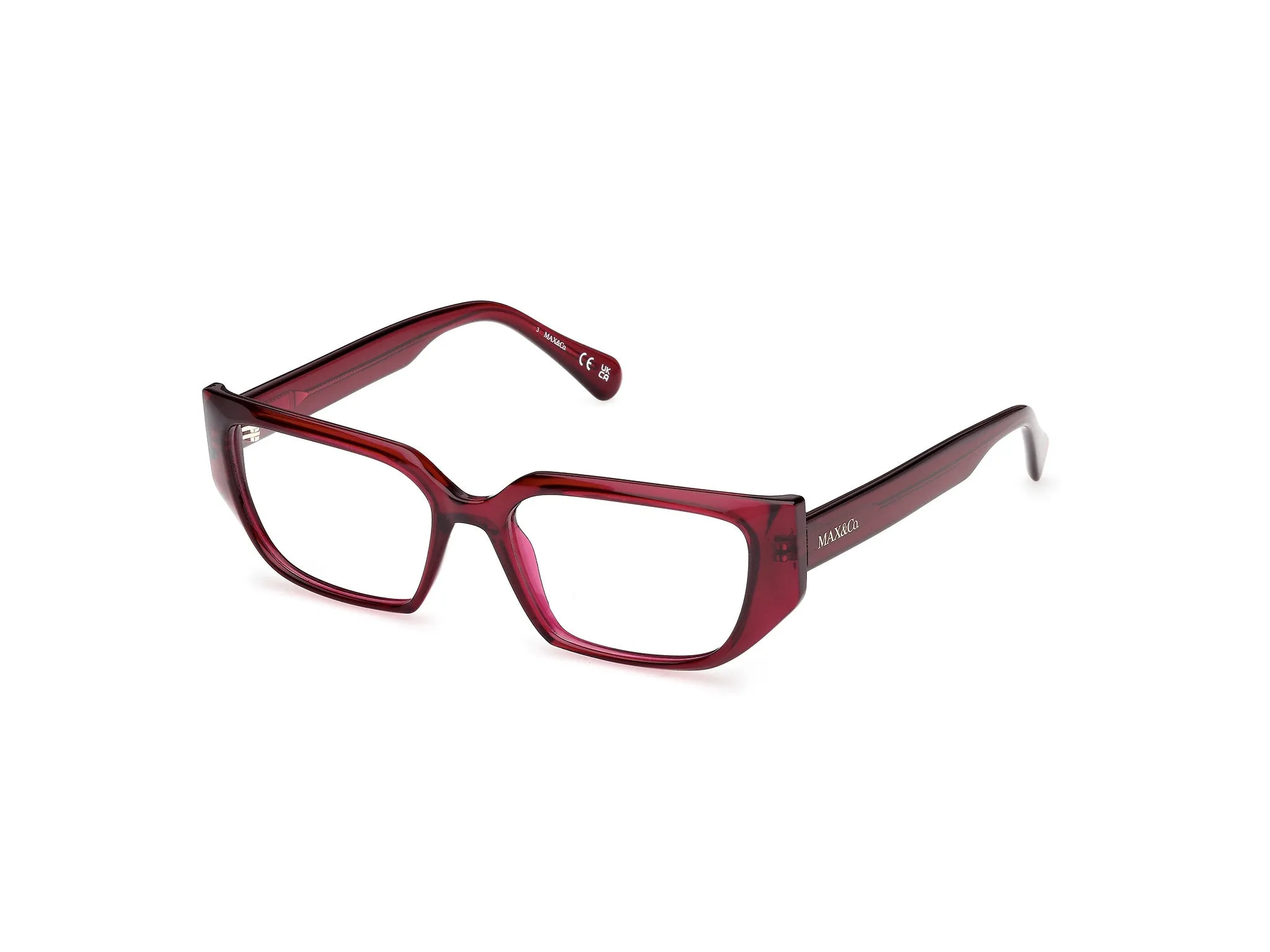 MAX&Co MO5207 069 Montature da vista Iniettato Bordeaux Geometrica Normale - immagine 1