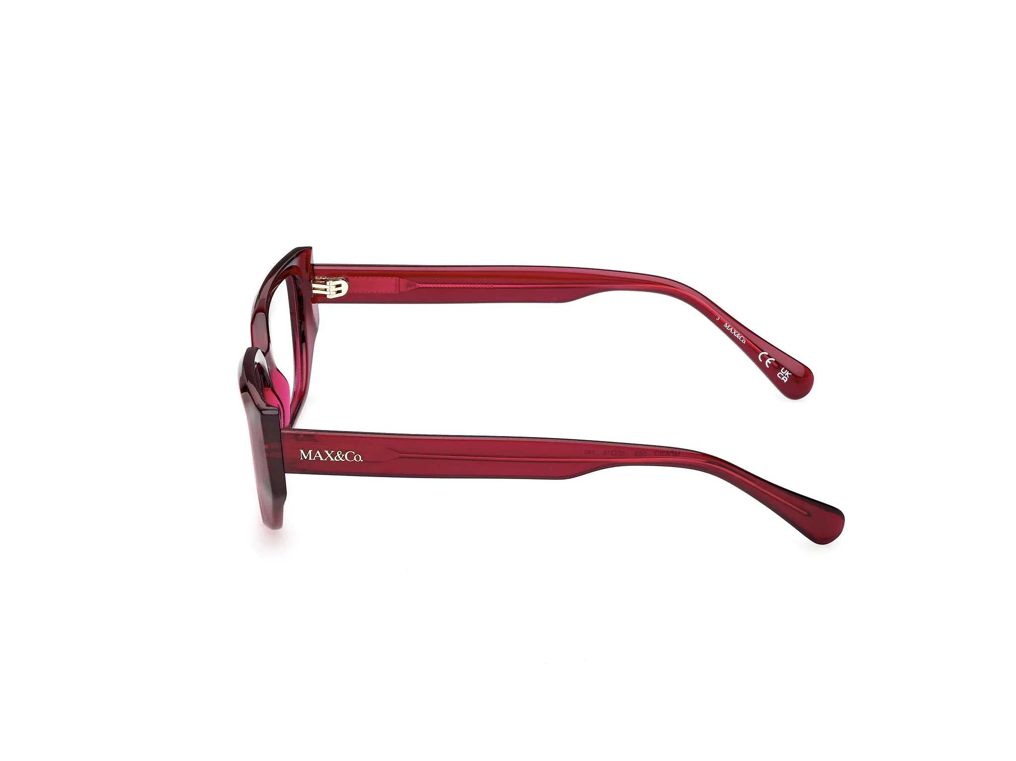 MAX&Co MO5207 069 Montature da vista Iniettato Bordeaux Geometrica Normale - immagine 3