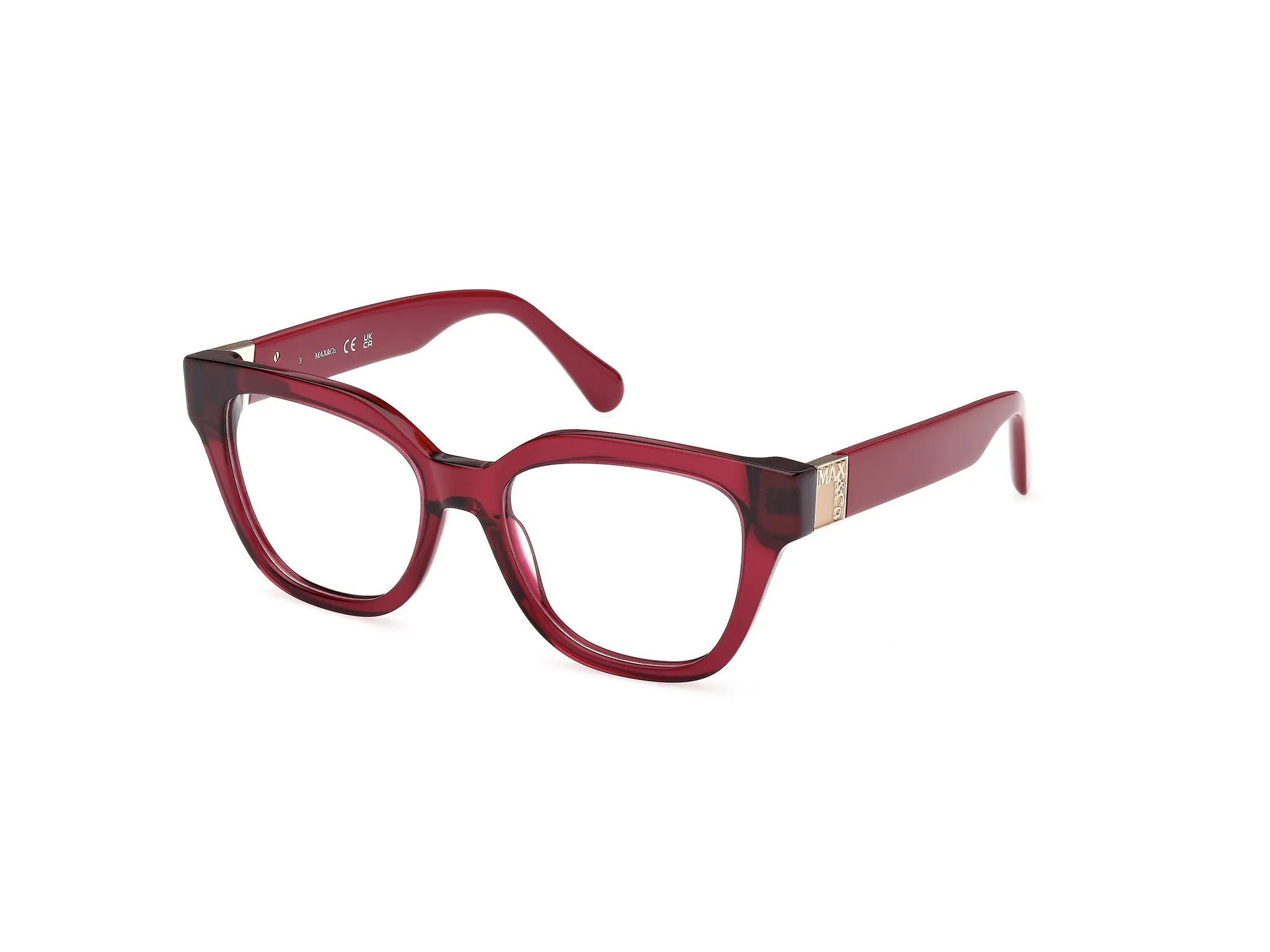 MAX&Co MO5193 069 Montature da vista Acetato Bordeaux Squadrata Normale - immagine 1
