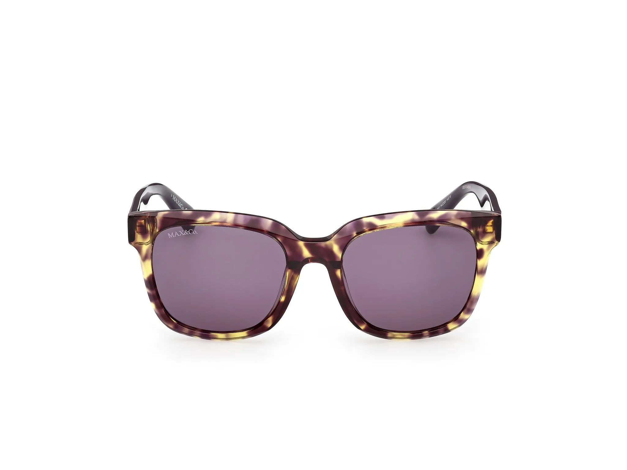 MAX&Co MO0146 56Y Occhiali da sole Acetato Havana Viola Squadrata Normale - immagine 2
