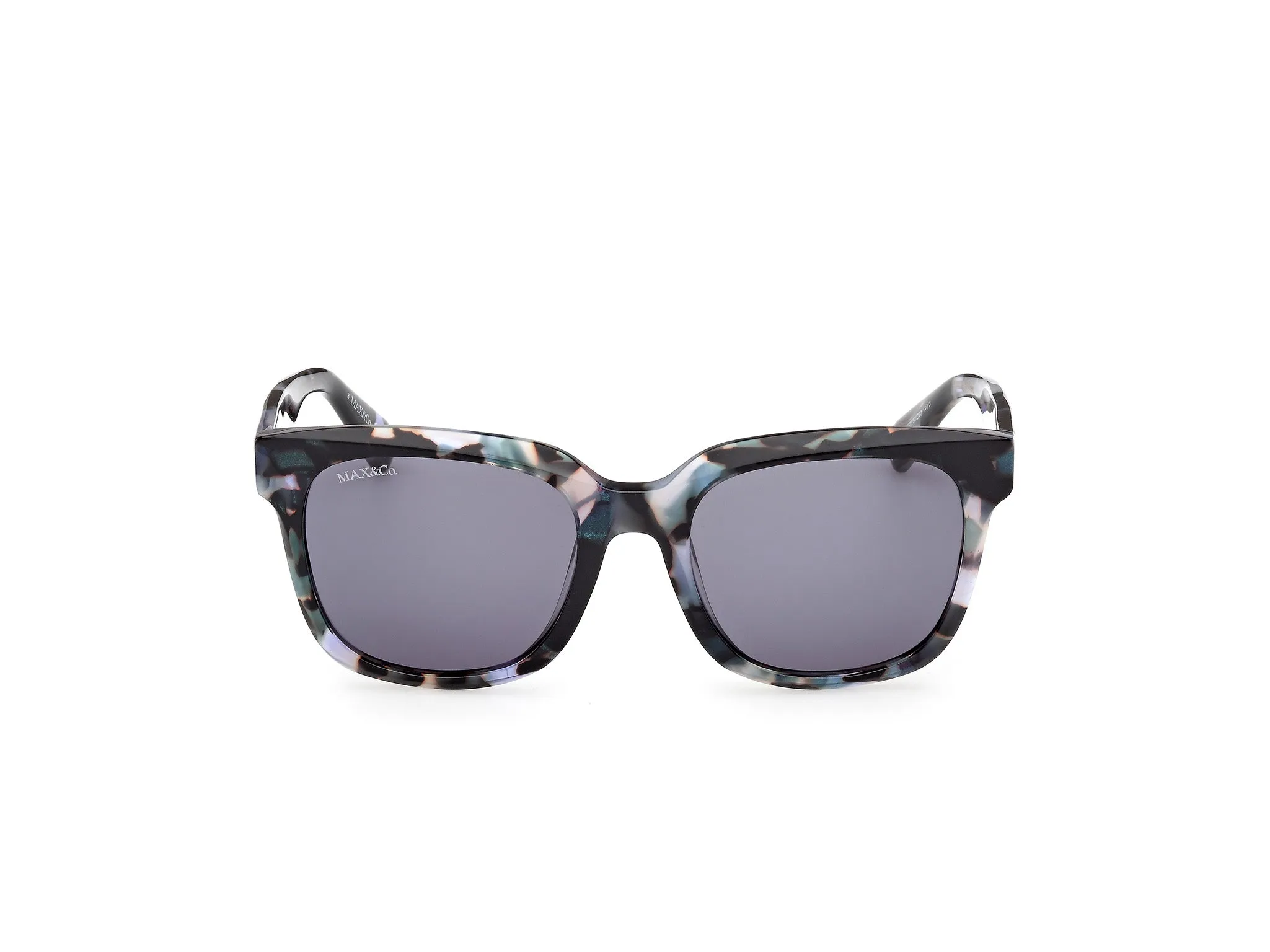 MAX&Co MO0146 55V Occhiali da sole Acetato Havana Blu Squadrata Normale - immagine 2