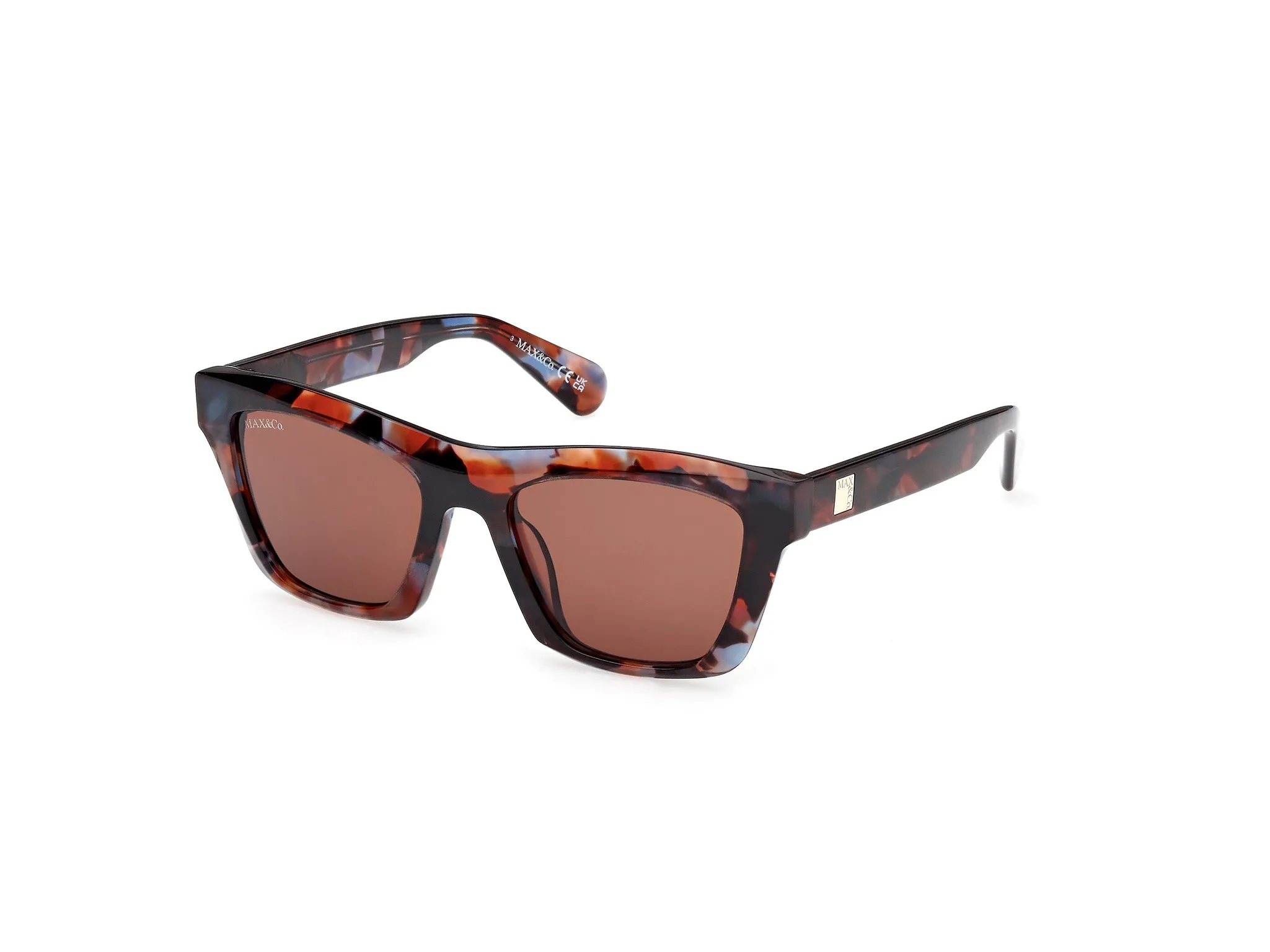 MAX&Co MO0145 54E Occhiali da sole Acetato Havana Marrone Squadrata Normale - immagine 1
