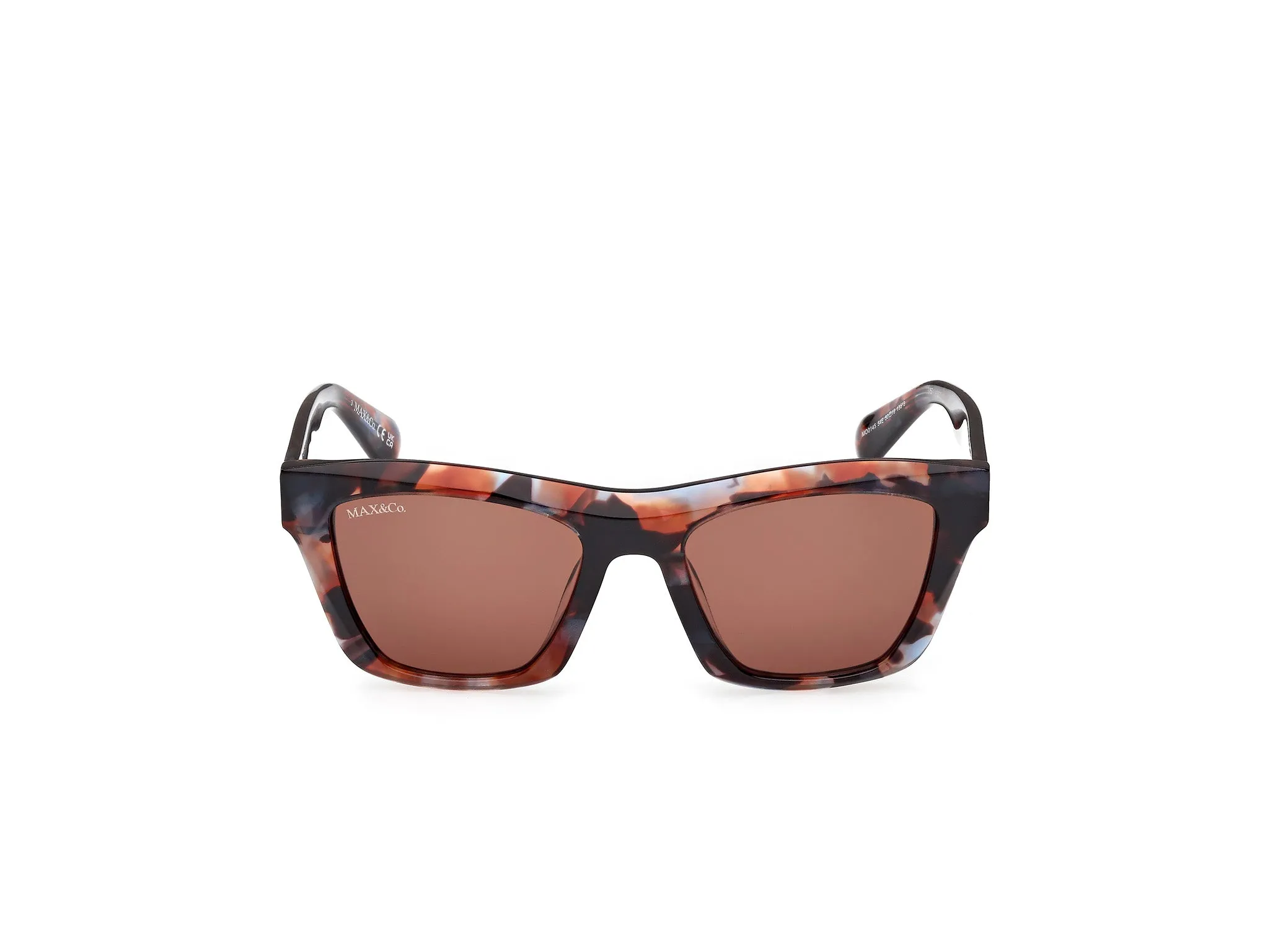 MAX&Co MO0145 54E Occhiali da sole Acetato Havana Marrone Squadrata Normale - immagine 2