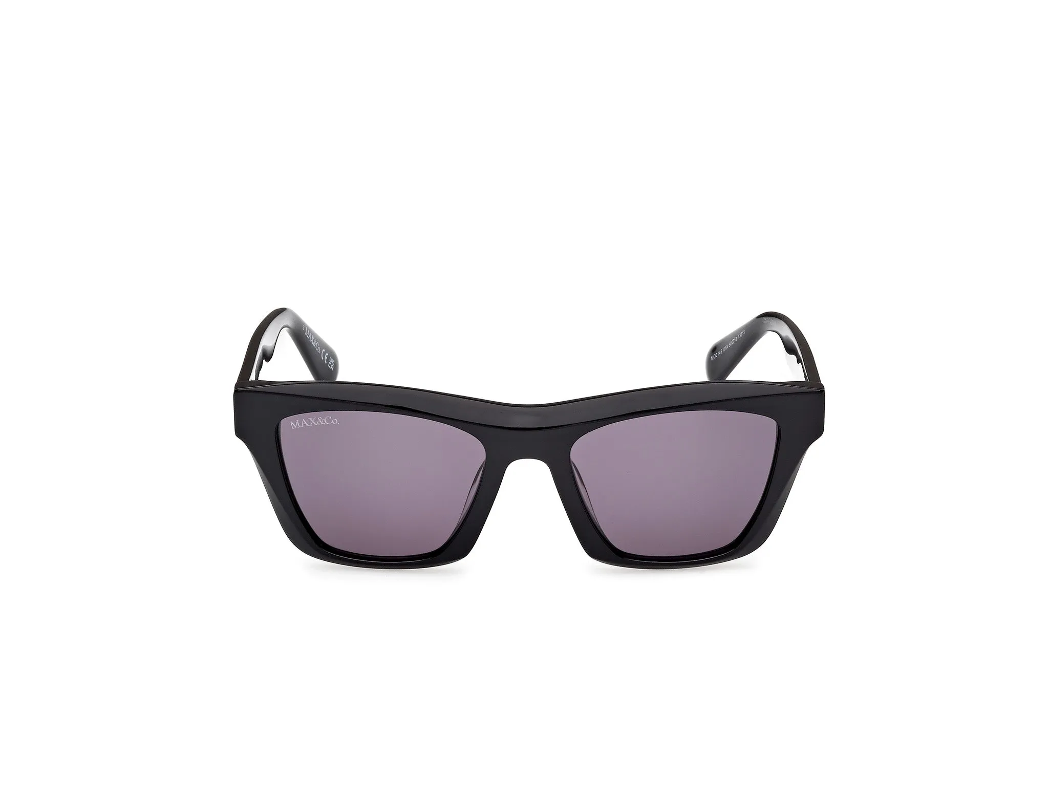 MAX&Co MO0145 01A Occhiali da sole Acetato Nero Fumo Squadrata Normale - immagine 2