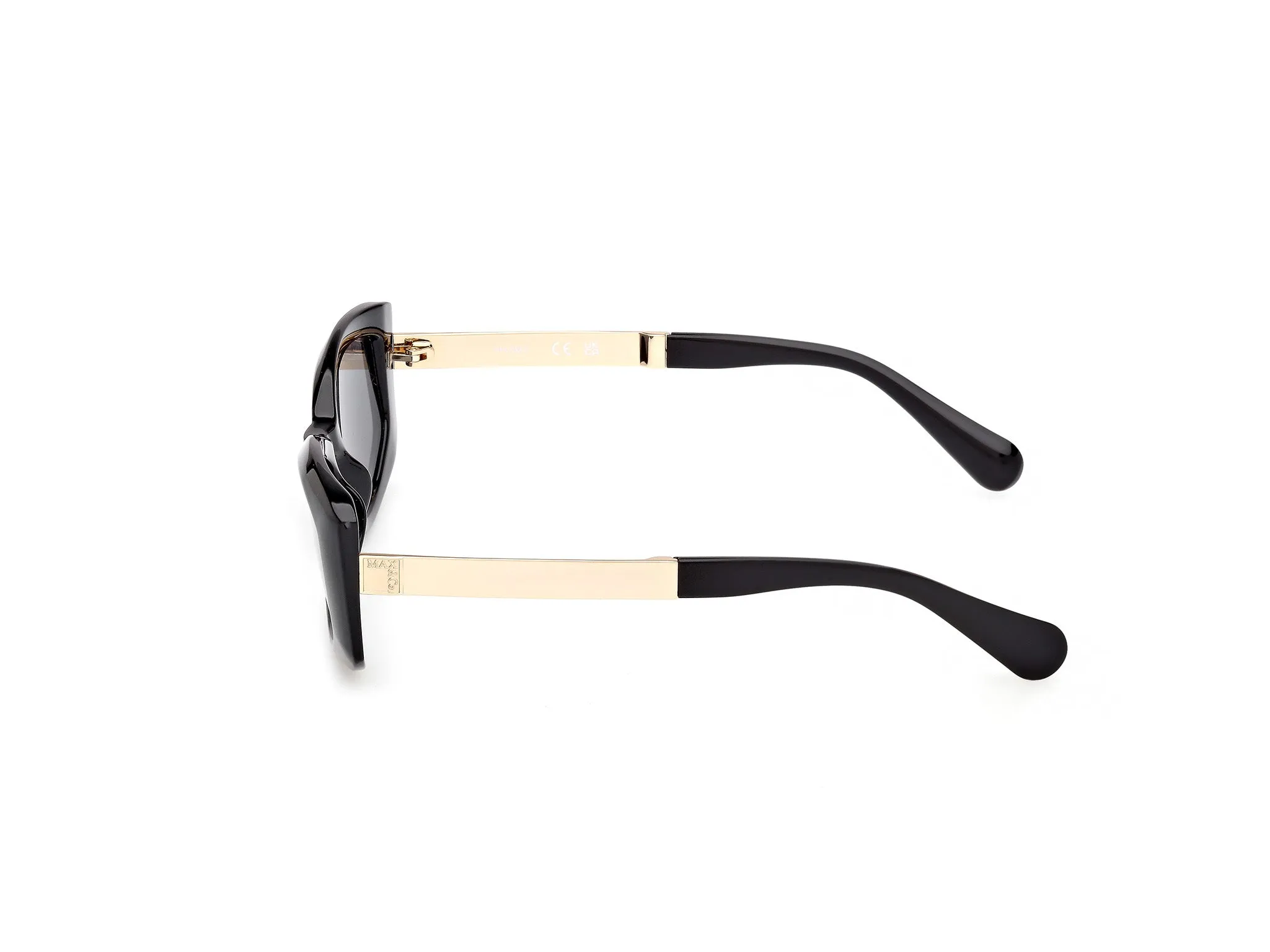 MAX&Co MO0144 01A Occhiali da sole Iniettato Nero Fumo Squadrata Normale - immagine 3