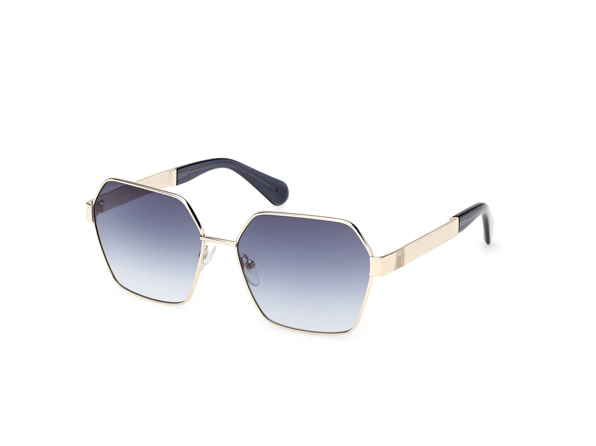 MAX&Co MO0141 32W Occhiali da sole Metallo Oro Blu Geometrica Normale - immagine 1