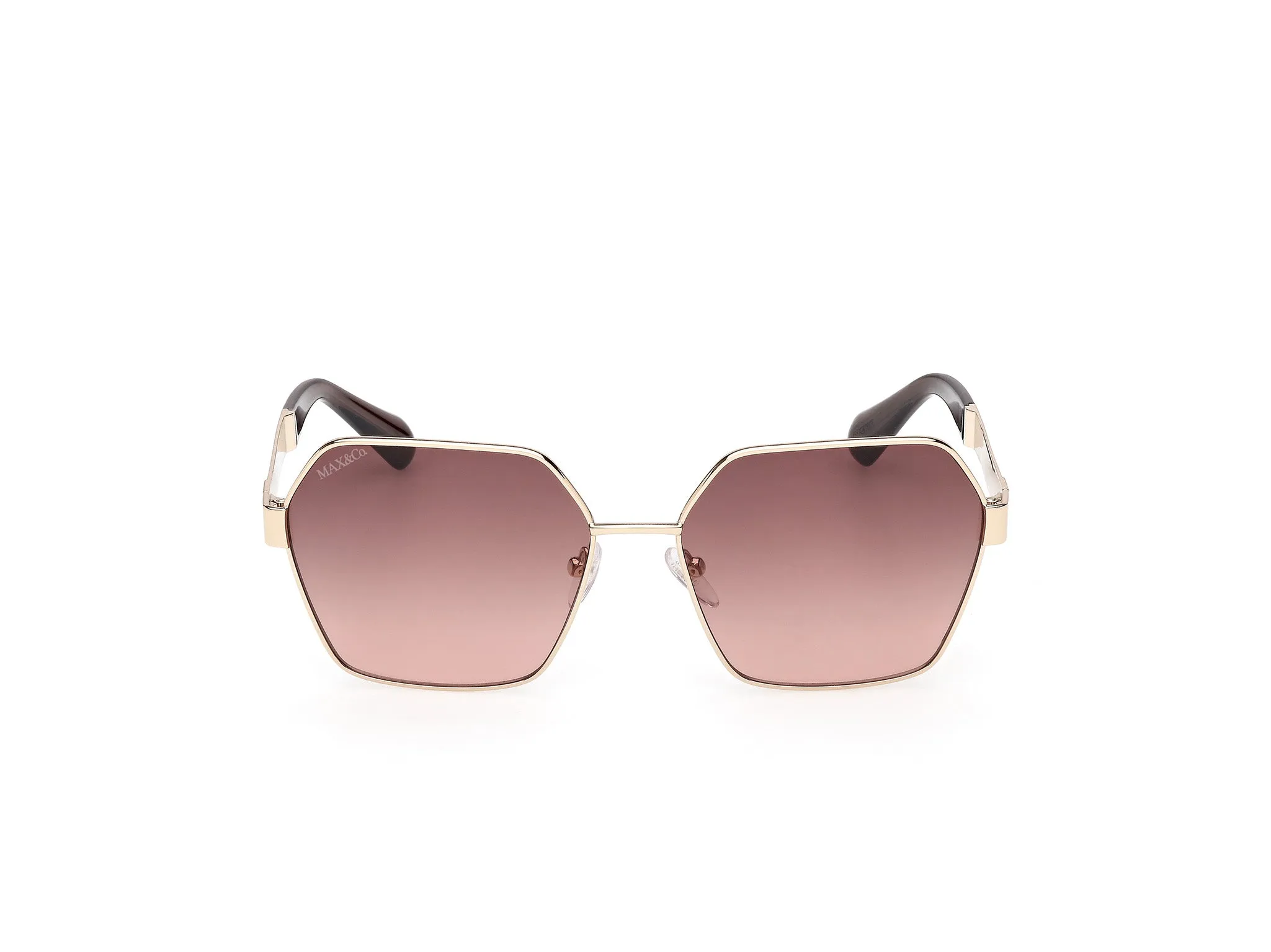 MAX&Co MO0141 32F Occhiali da sole Metallo Oro Marrone Geometrica Normale - immagine 2