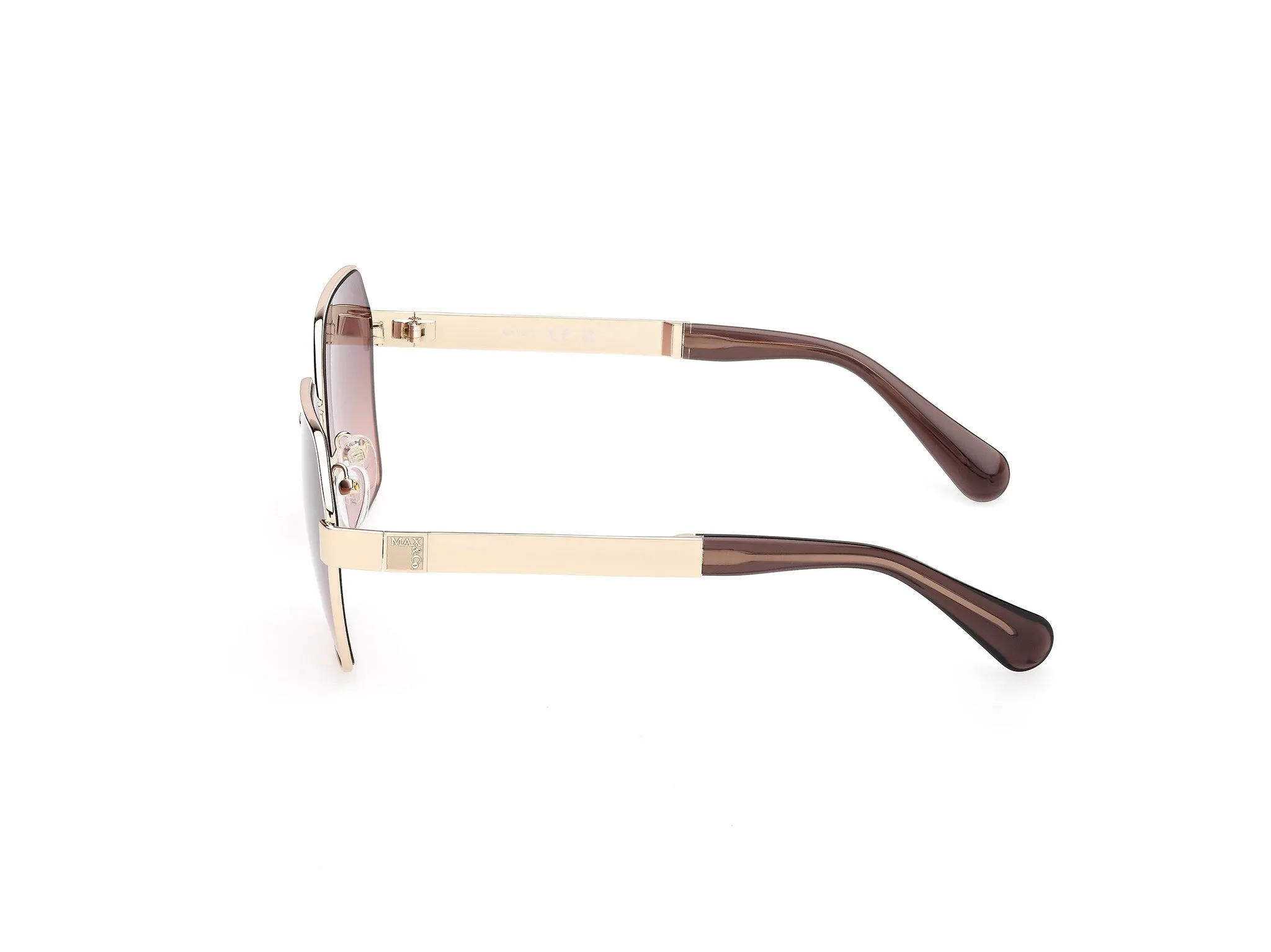 MAX&Co MO0141 32F Occhiali da sole Metallo Oro Marrone Geometrica Normale - immagine 3