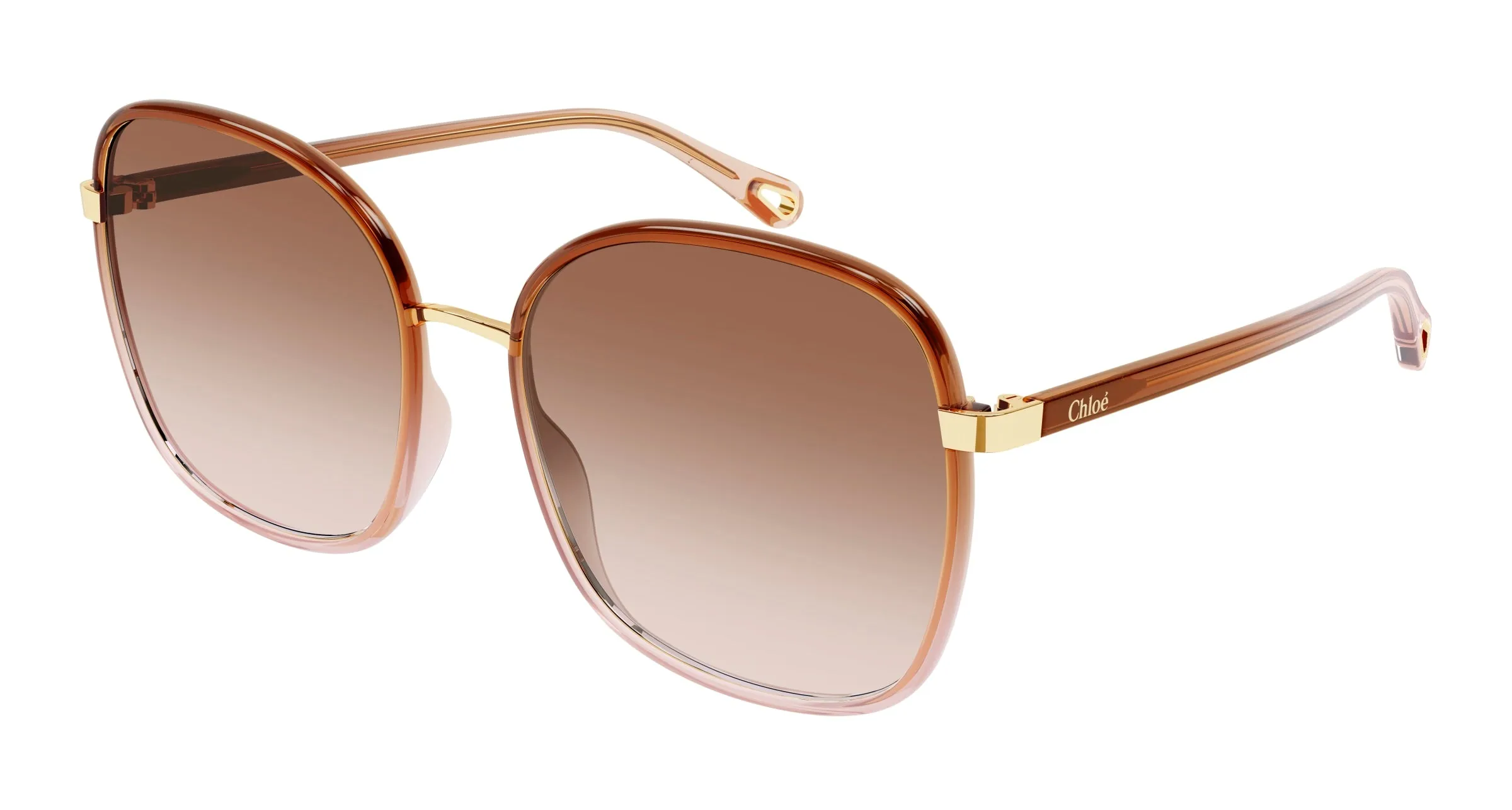 Chloé CH0031S 007 Occhiali da sole Bio-iniettato Marrone Marrone Squadrata Sfumato - immagine 1