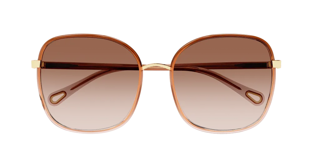 Chloé CH0031S 007 Occhiali da sole Bio-iniettato Marrone Marrone Squadrata Sfumato - immagine 2