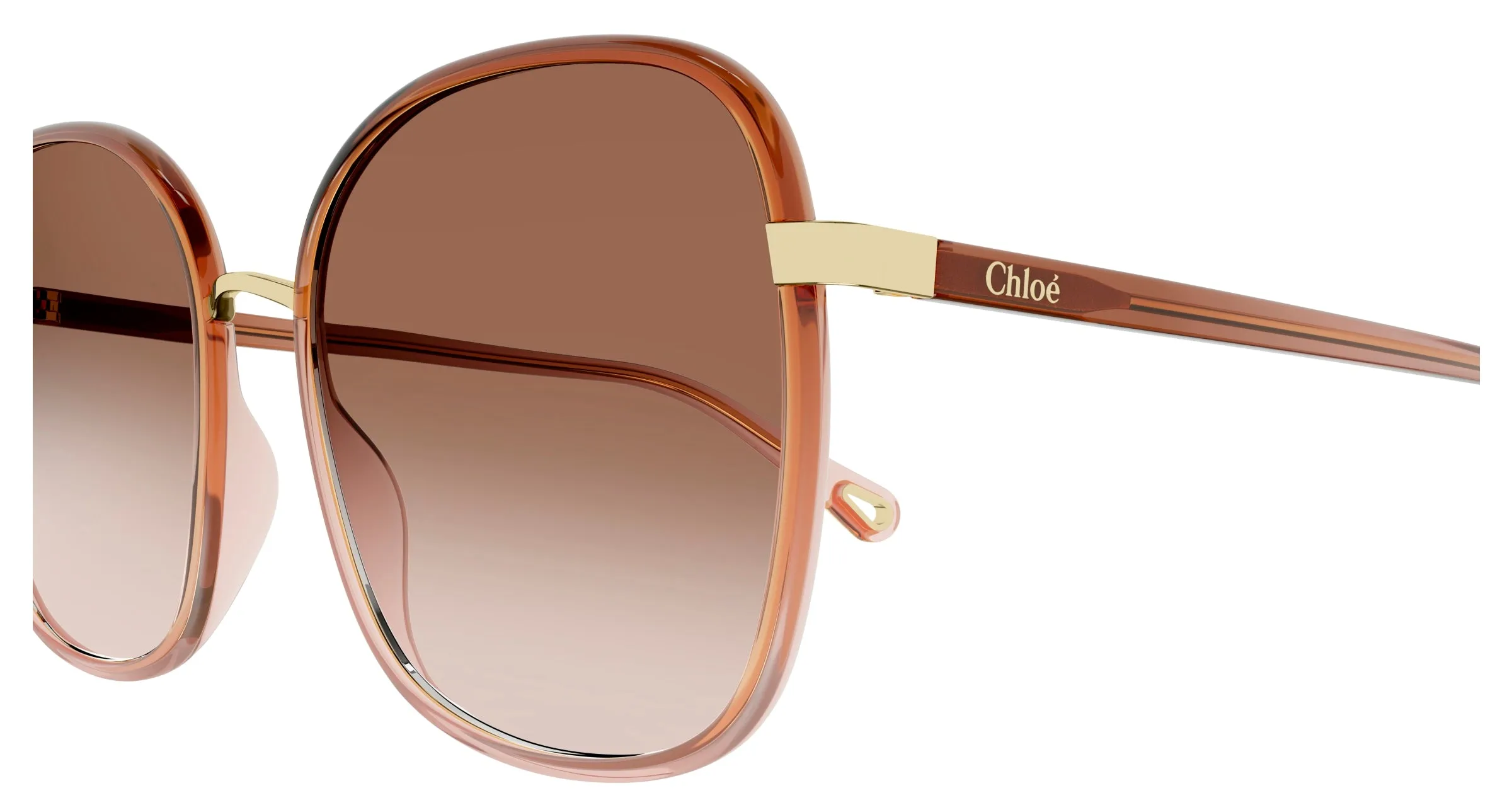 Chloé CH0031S 007 Occhiali da sole Bio-iniettato Marrone Marrone Squadrata Sfumato - immagine 4